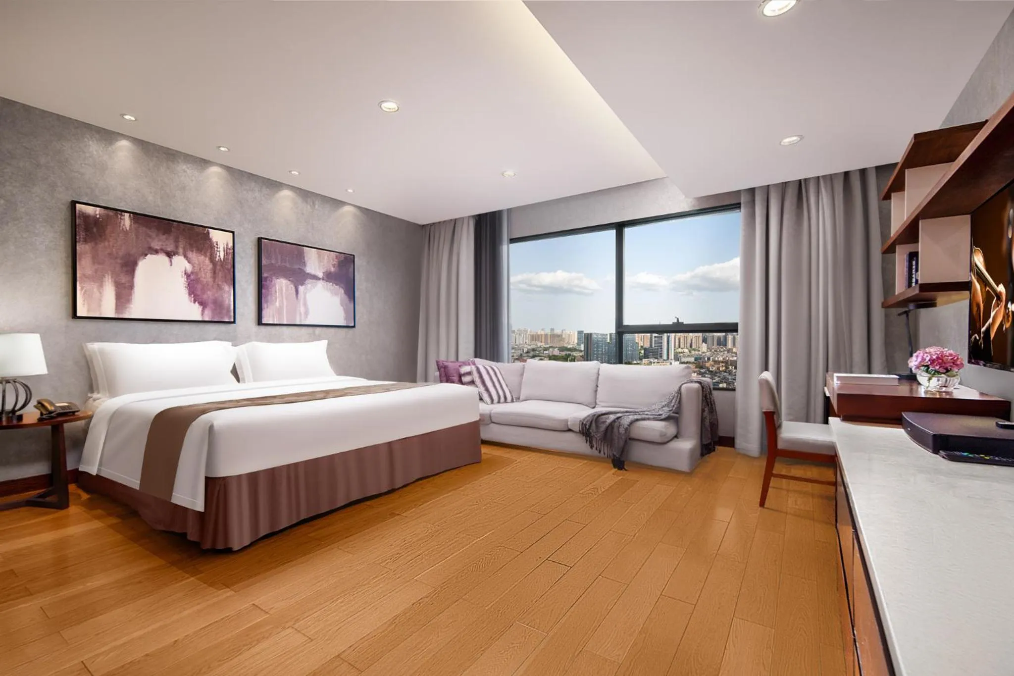 Bed in Ascott Raffles City Chengdu