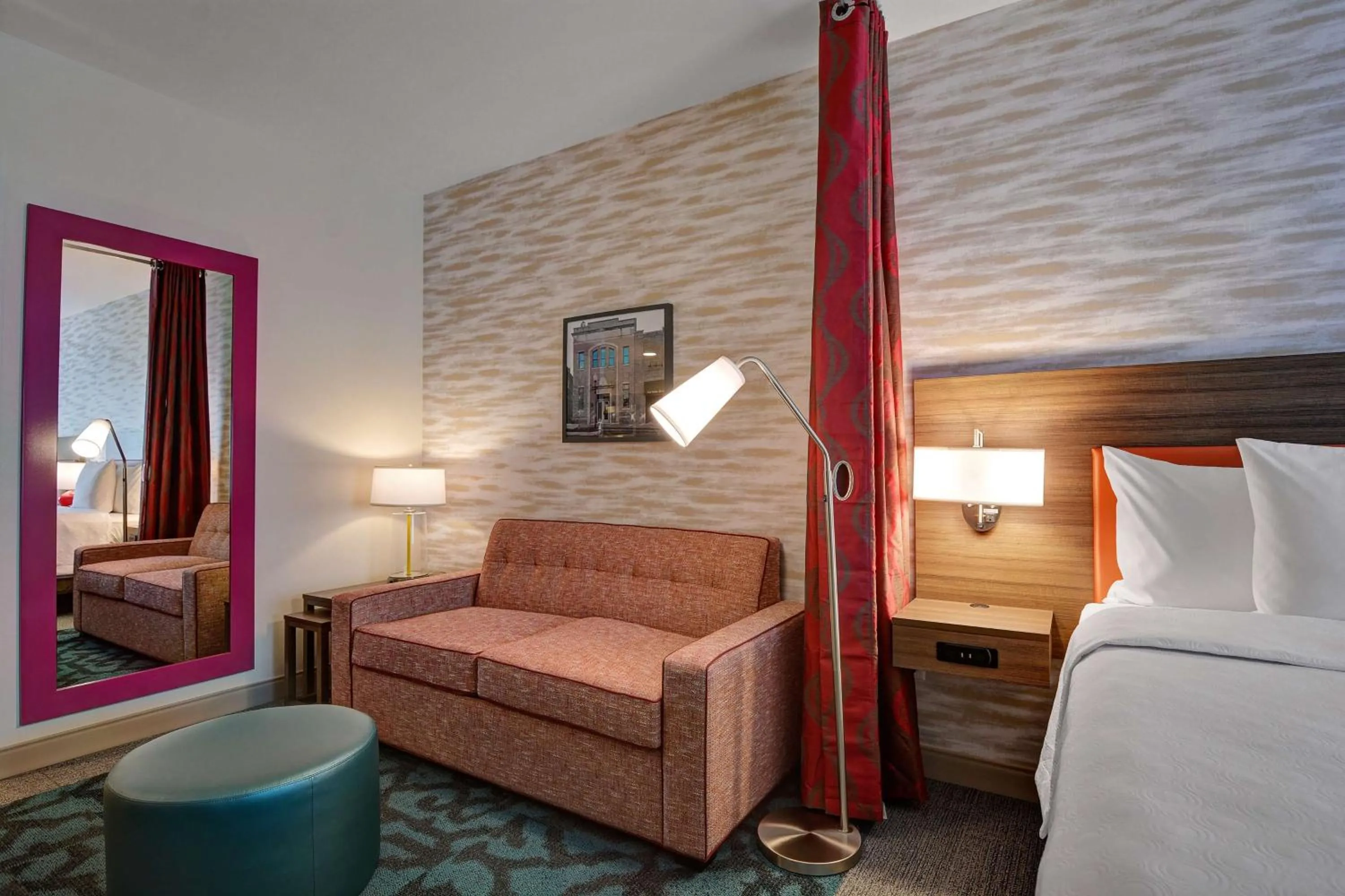 Living room, Bed in Home2 Suites By Hilton Fort Mill, Sc