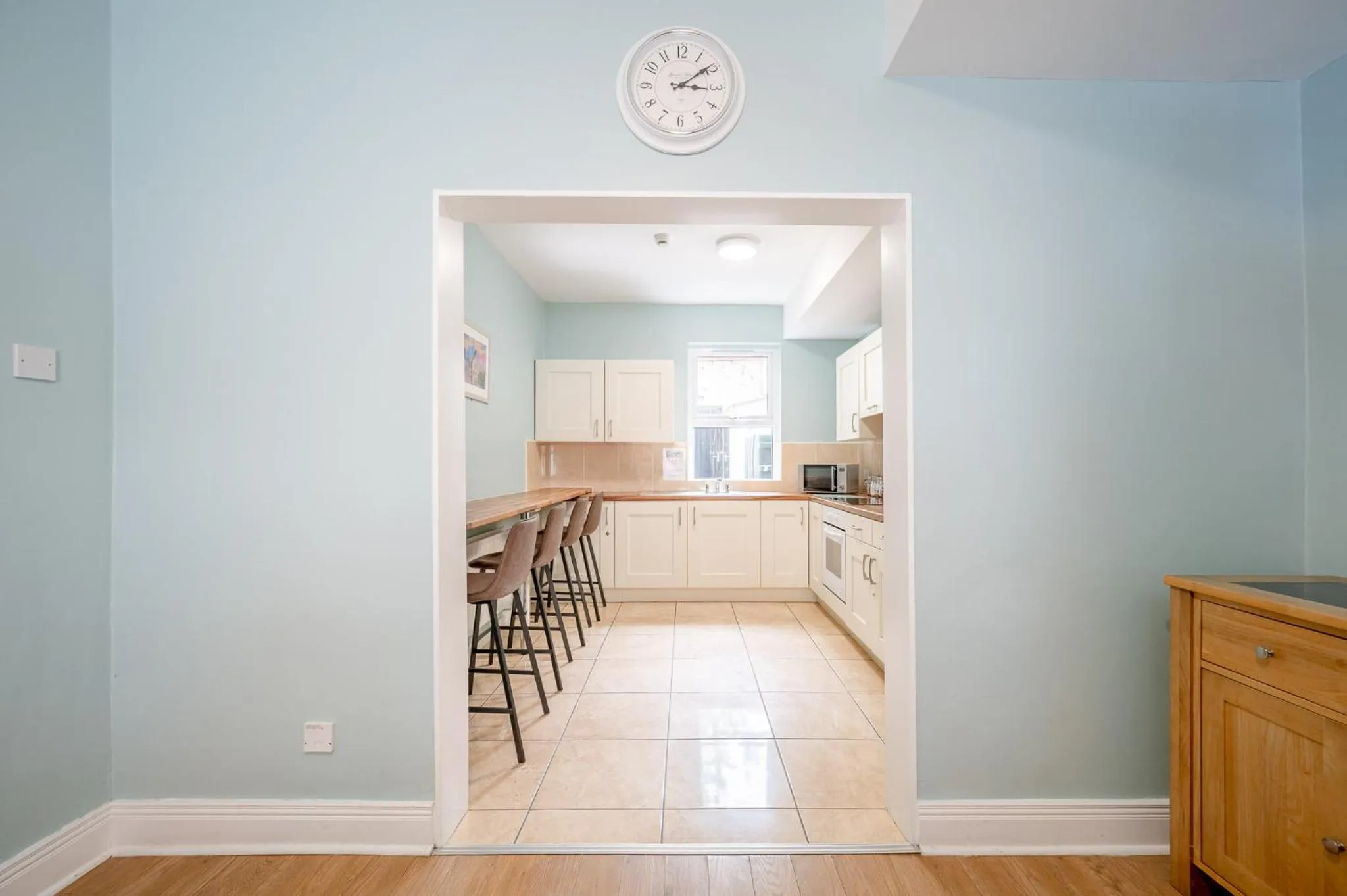 Communal kitchen in Chamberlain House