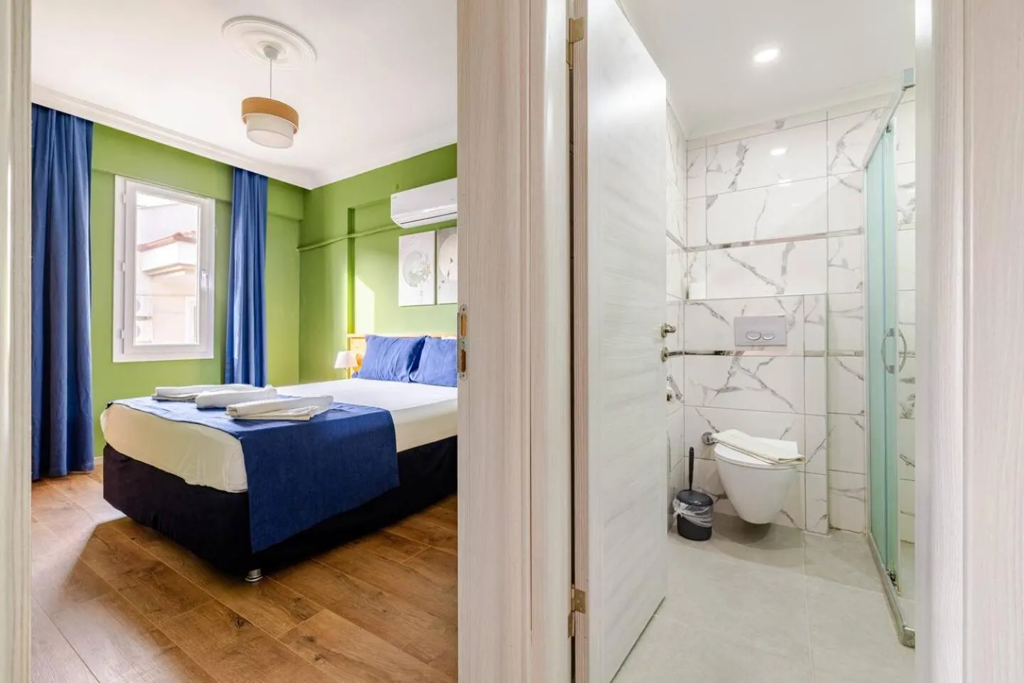 Toilet, Bed in Nehir Apart Hotel