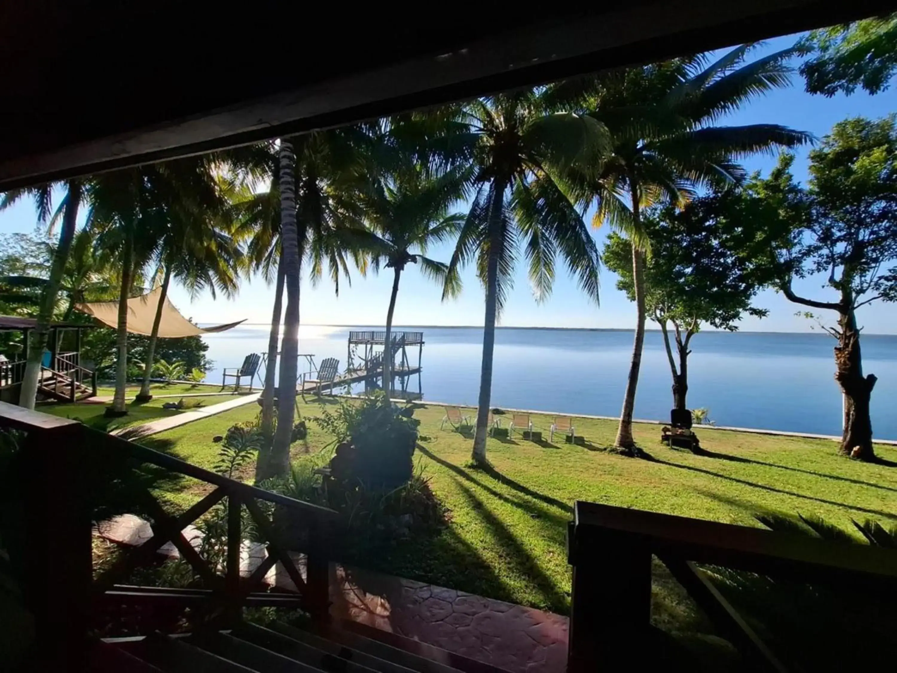 Lake view in Coras Place Bacalar Lagoon front Lake view in Coras Place Bacalar Lagoon front