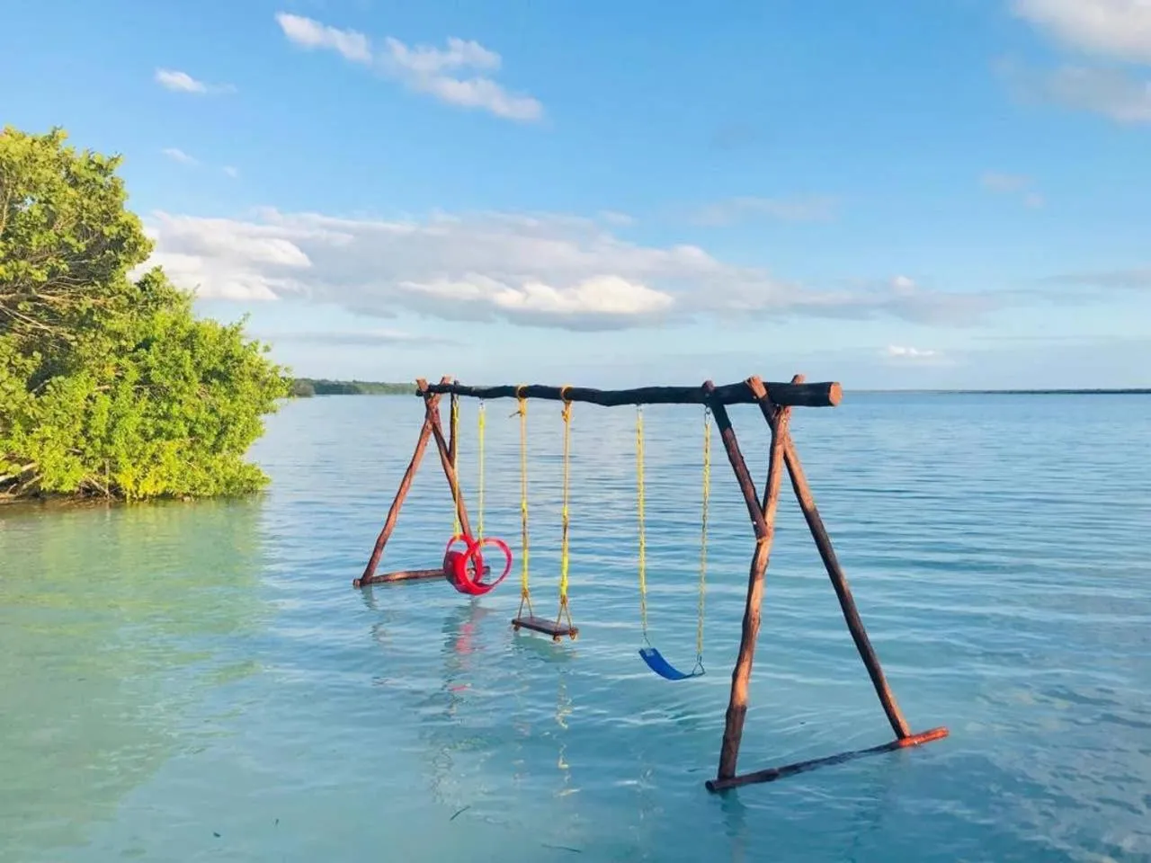 Beach in Coras Place Bacalar Lagoon front