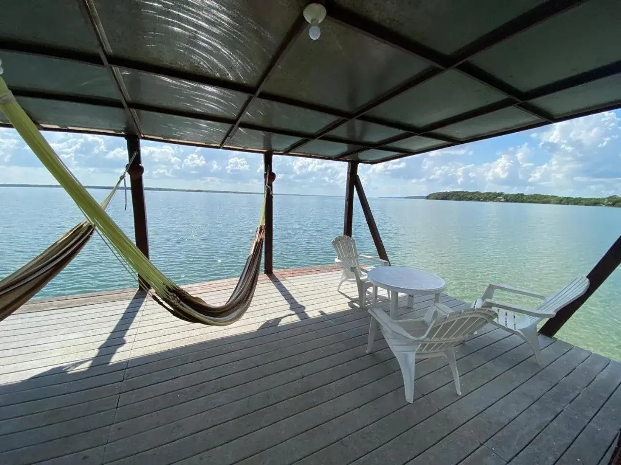 Lake view in Coras Place Bacalar Lagoon front Lake view in Coras Place Bacalar Lagoon front