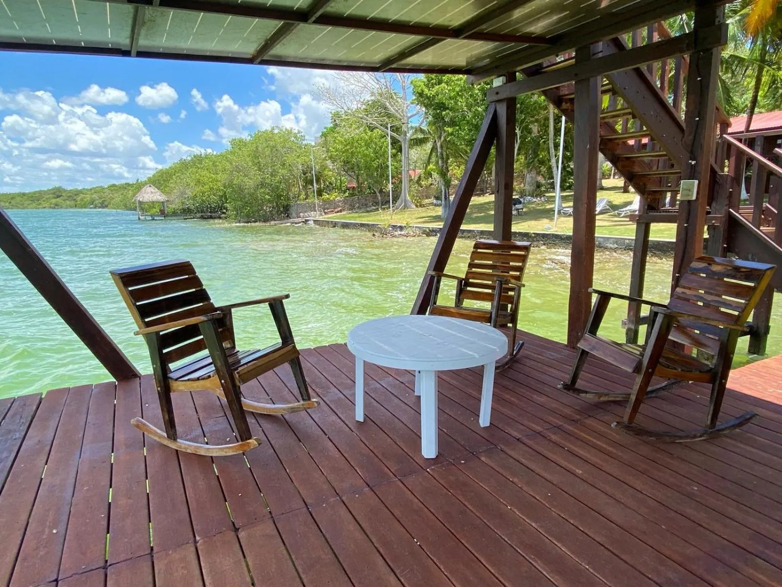 Lake view in Coras Place Bacalar Lagoon front