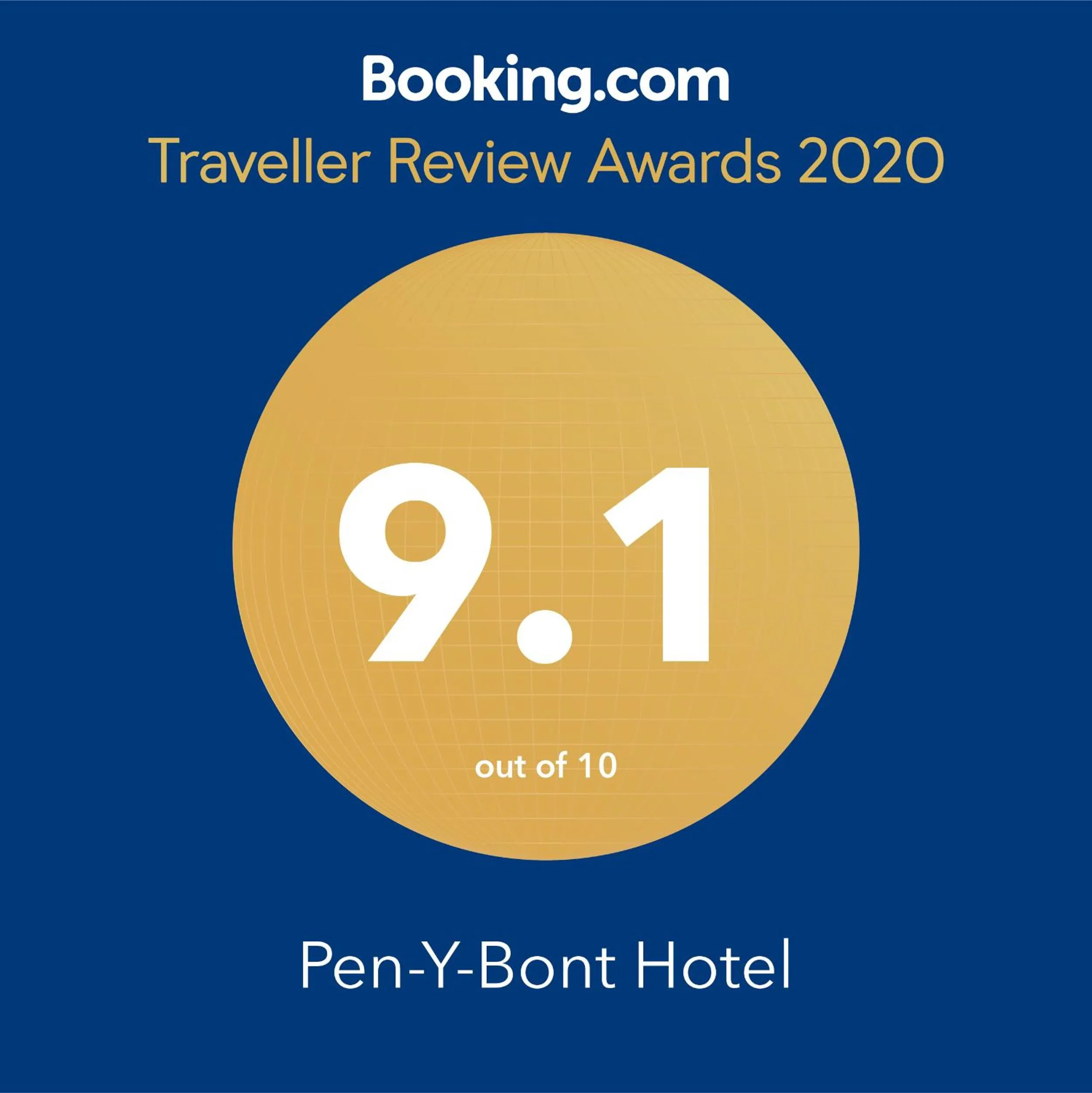 Certificate/Award in Pen-Y-Bont Hotel