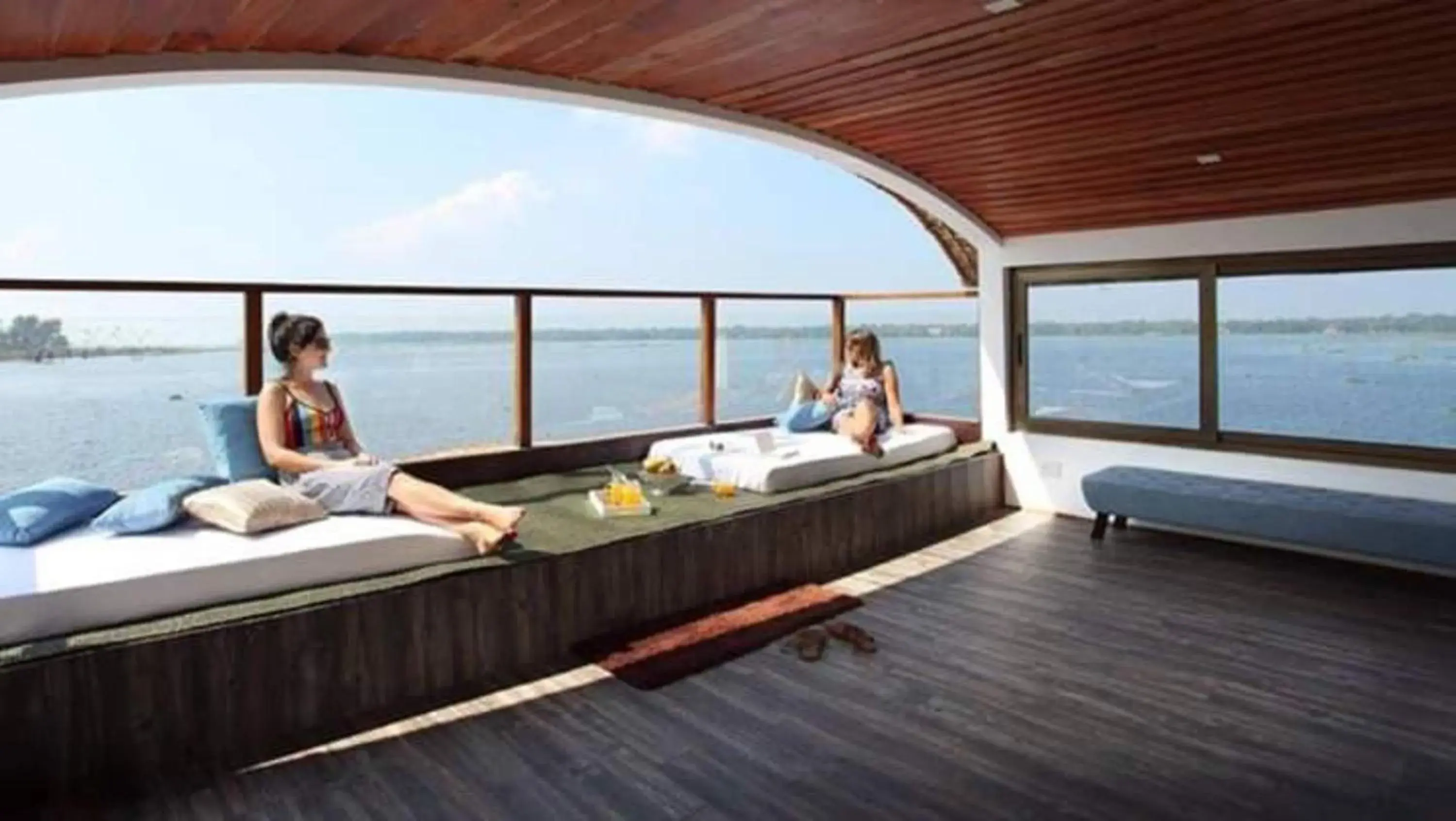Balcony/Terrace, Bed in Cosy Premium Houseboats Balcony/Terrace, Bed in Cosy Premium Houseboats