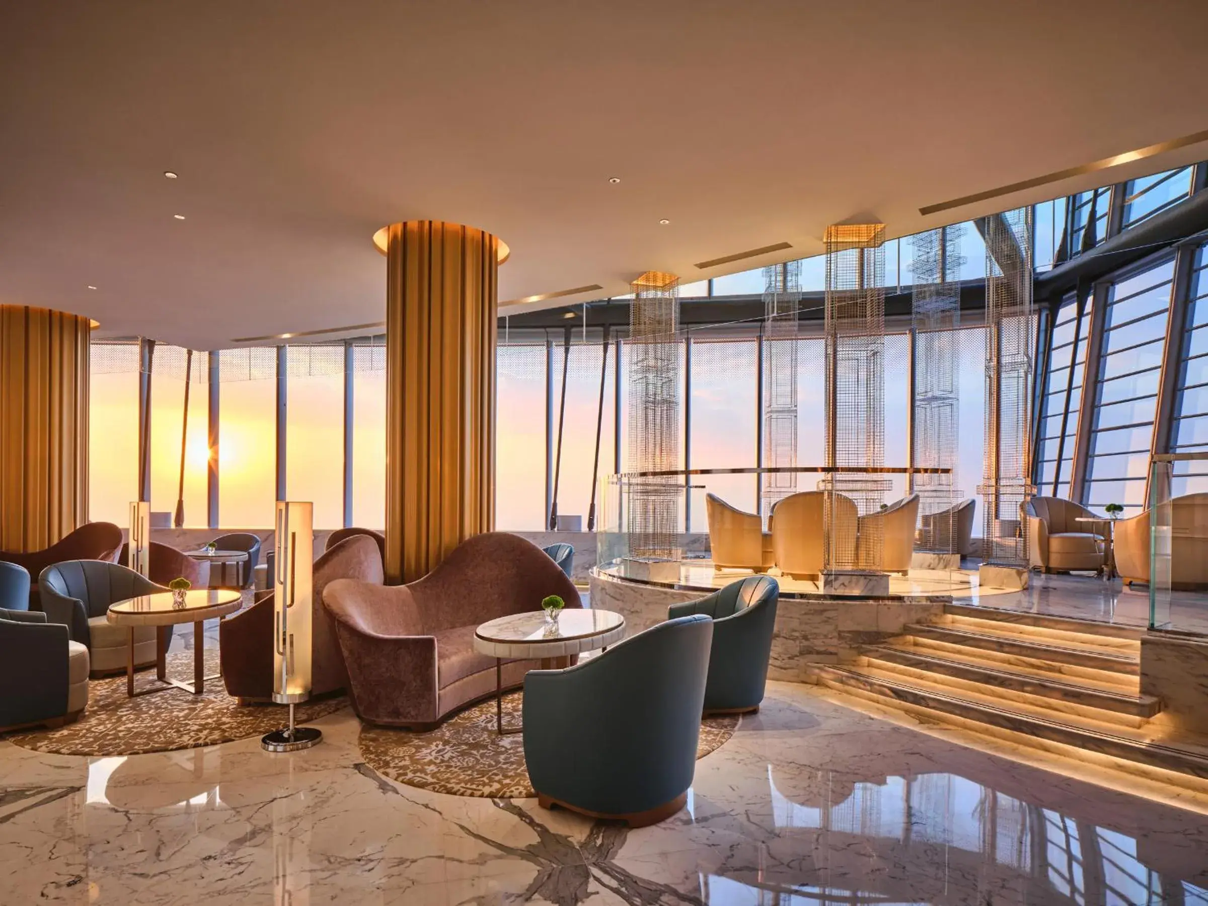 Lobby or reception in J Hotel, Shanghai Tower - Above All Else, Overlooking the Bund Lobby or reception in J Hotel, Shanghai Tower - Above All Else, Overlooking the Bund