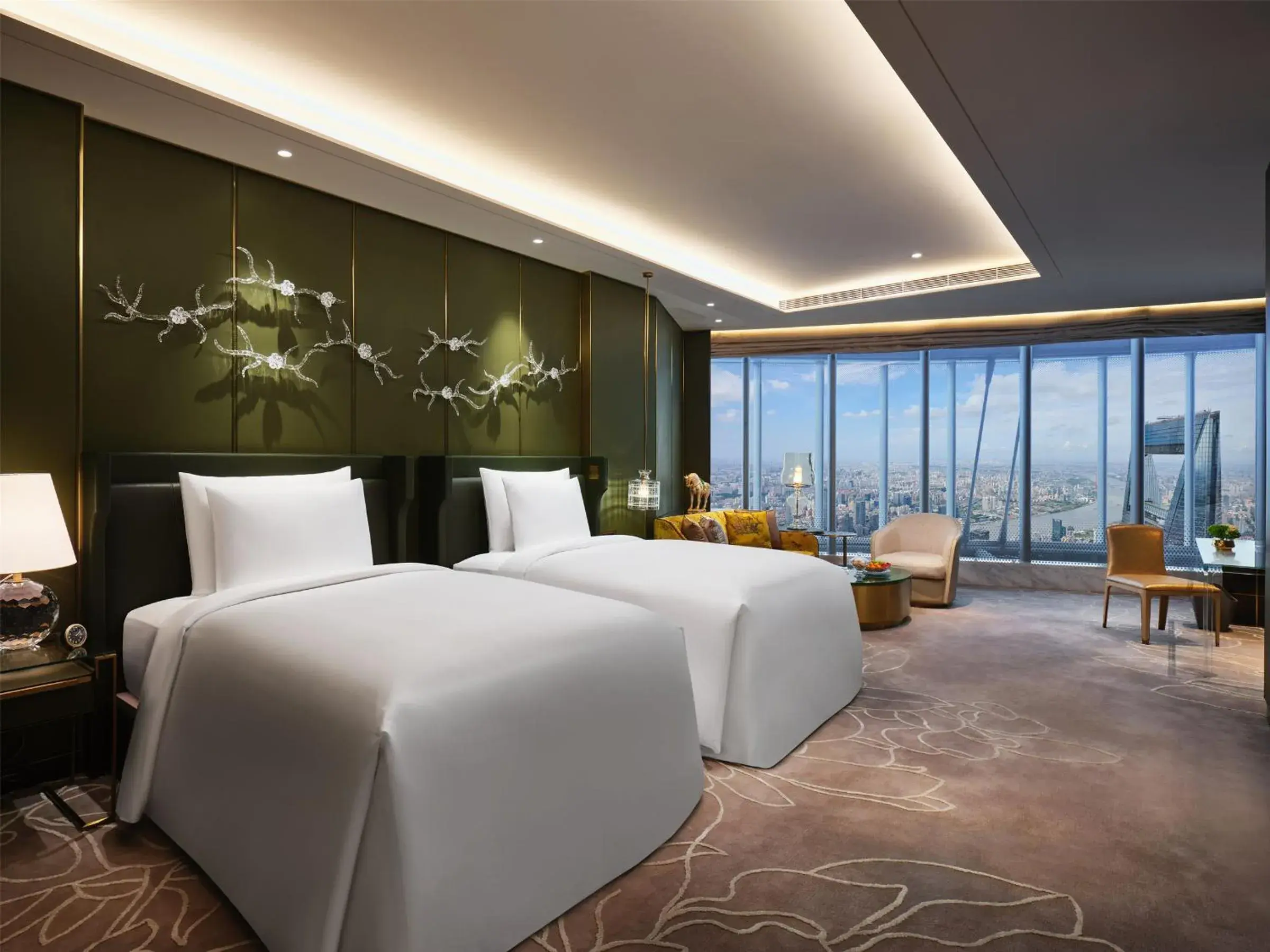 Bedroom, Bed in J Hotel, Shanghai Tower - Above All Else, Overlooking the Bund Bedroom, Bed in J Hotel, Shanghai Tower - Above All Else, Overlooking the Bund