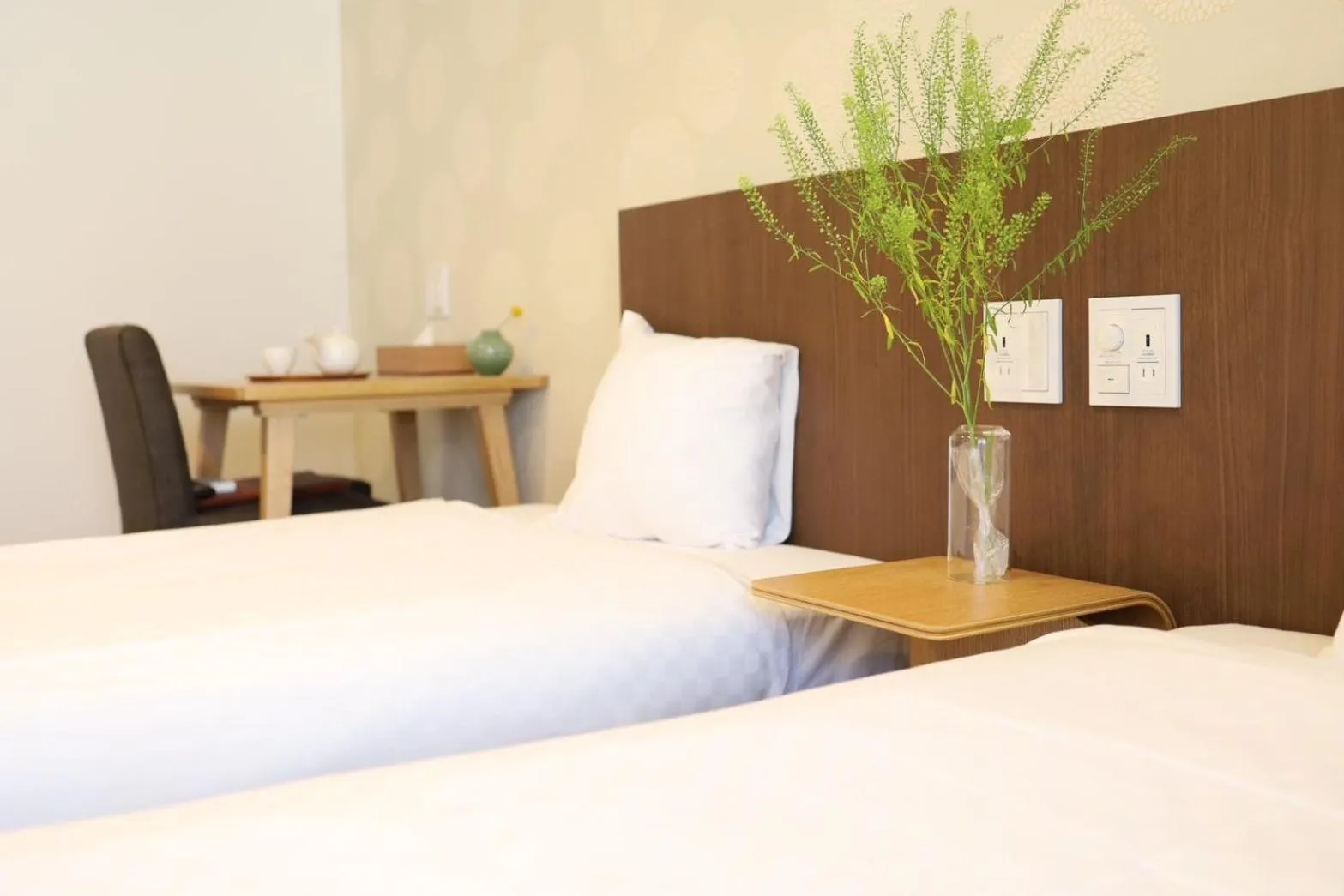 Bed in HOTEL THE POINT Kiyomizu Gojo