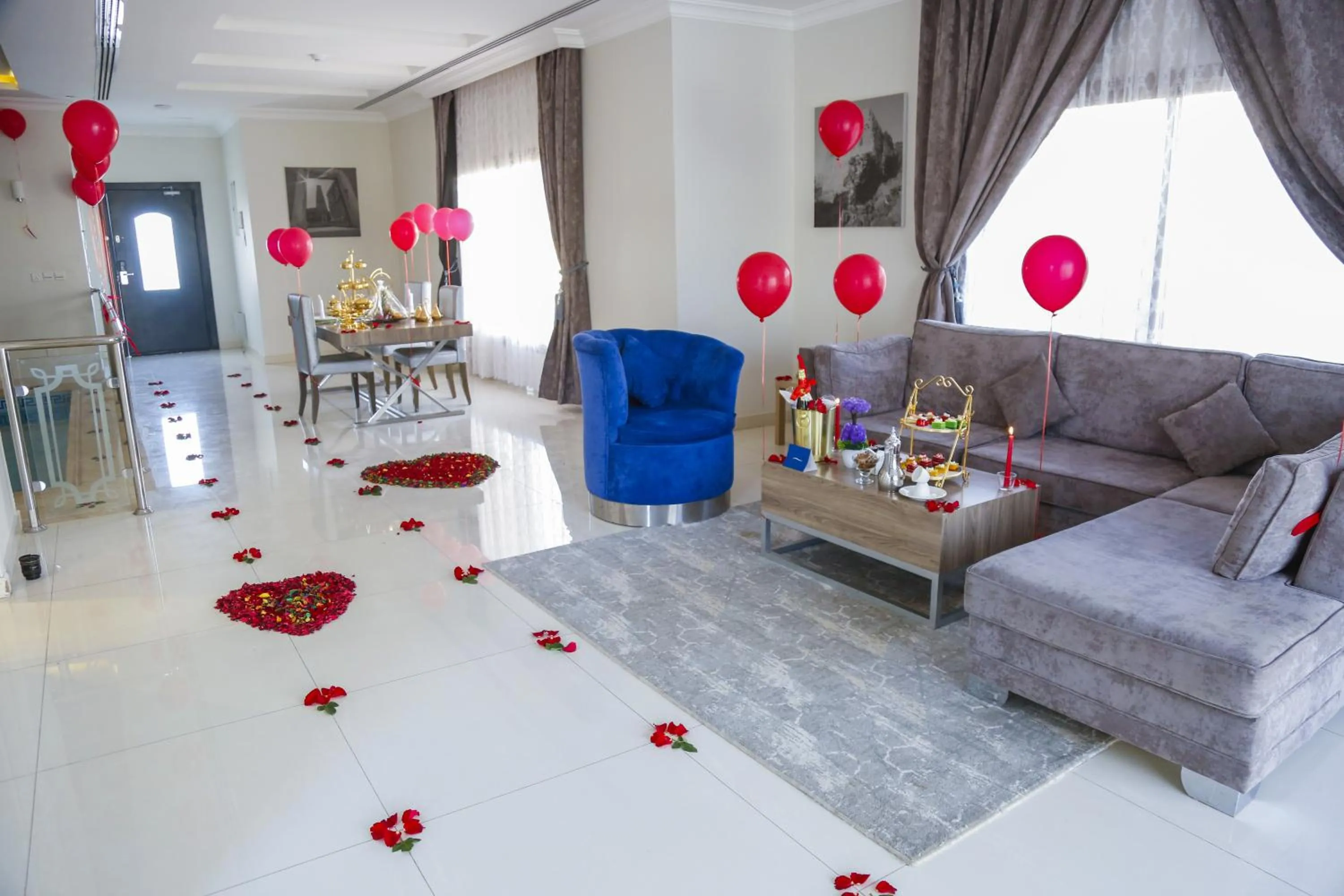 Seating area in Swiss Luxury Villas