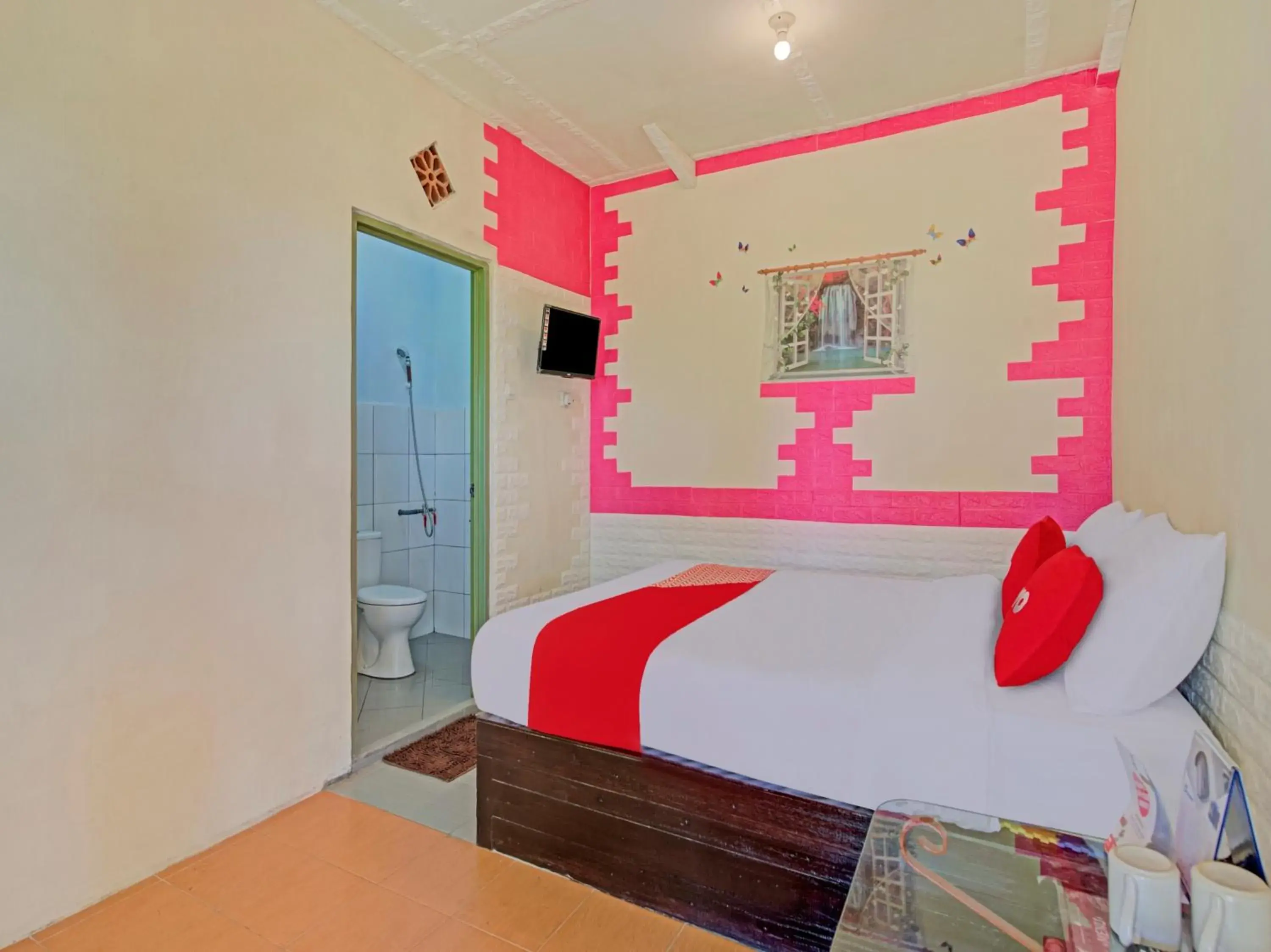 Bedroom, Bed in Hotel O Villa Inn App Trawas Bintaro Syariah Bedroom, Bed in Hotel O Villa Inn App Trawas Bintaro Syariah