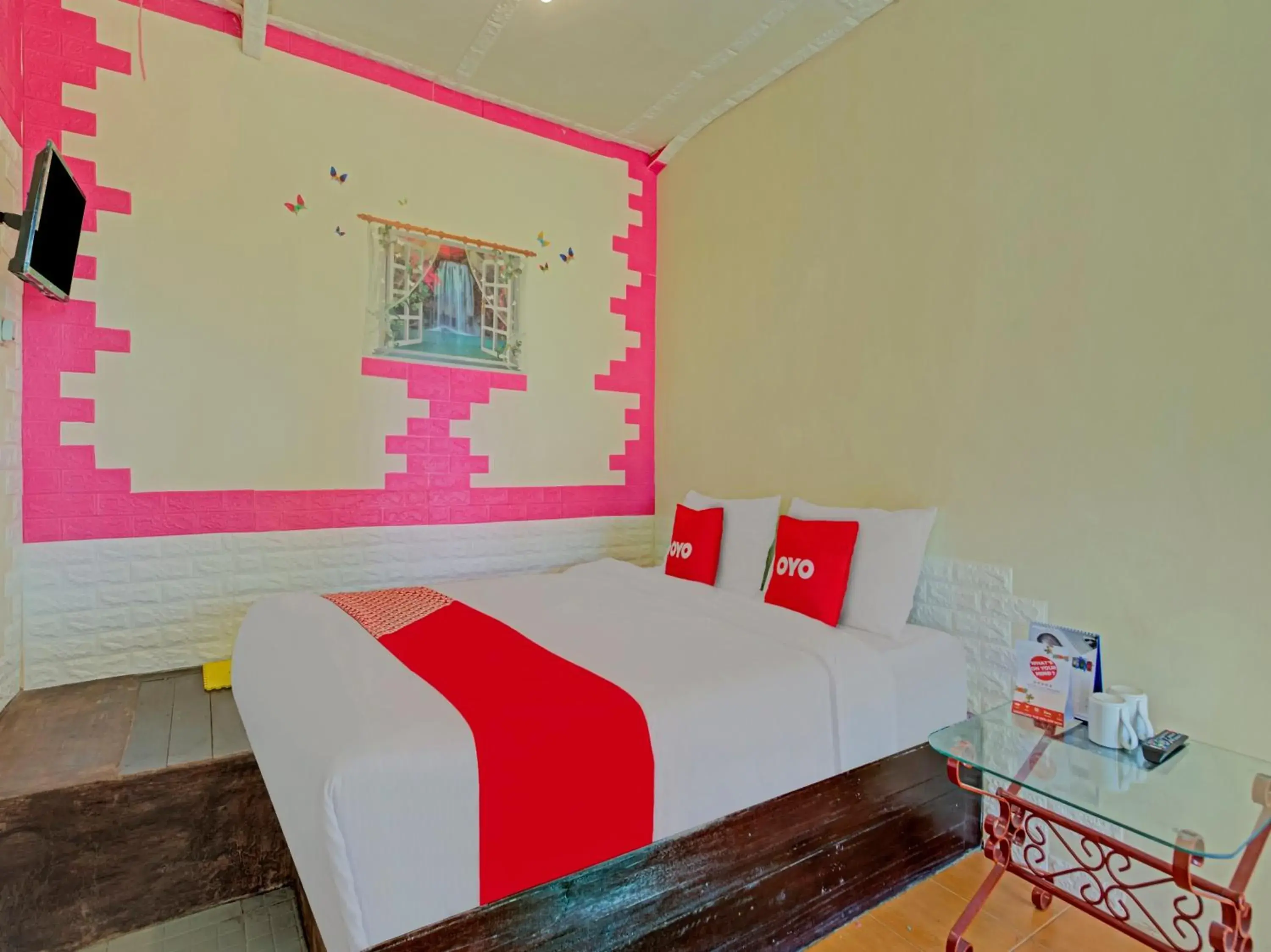 Bedroom, Bed in Hotel O Villa Inn App Trawas Bintaro Syariah Bedroom, Bed in Hotel O Villa Inn App Trawas Bintaro Syariah
