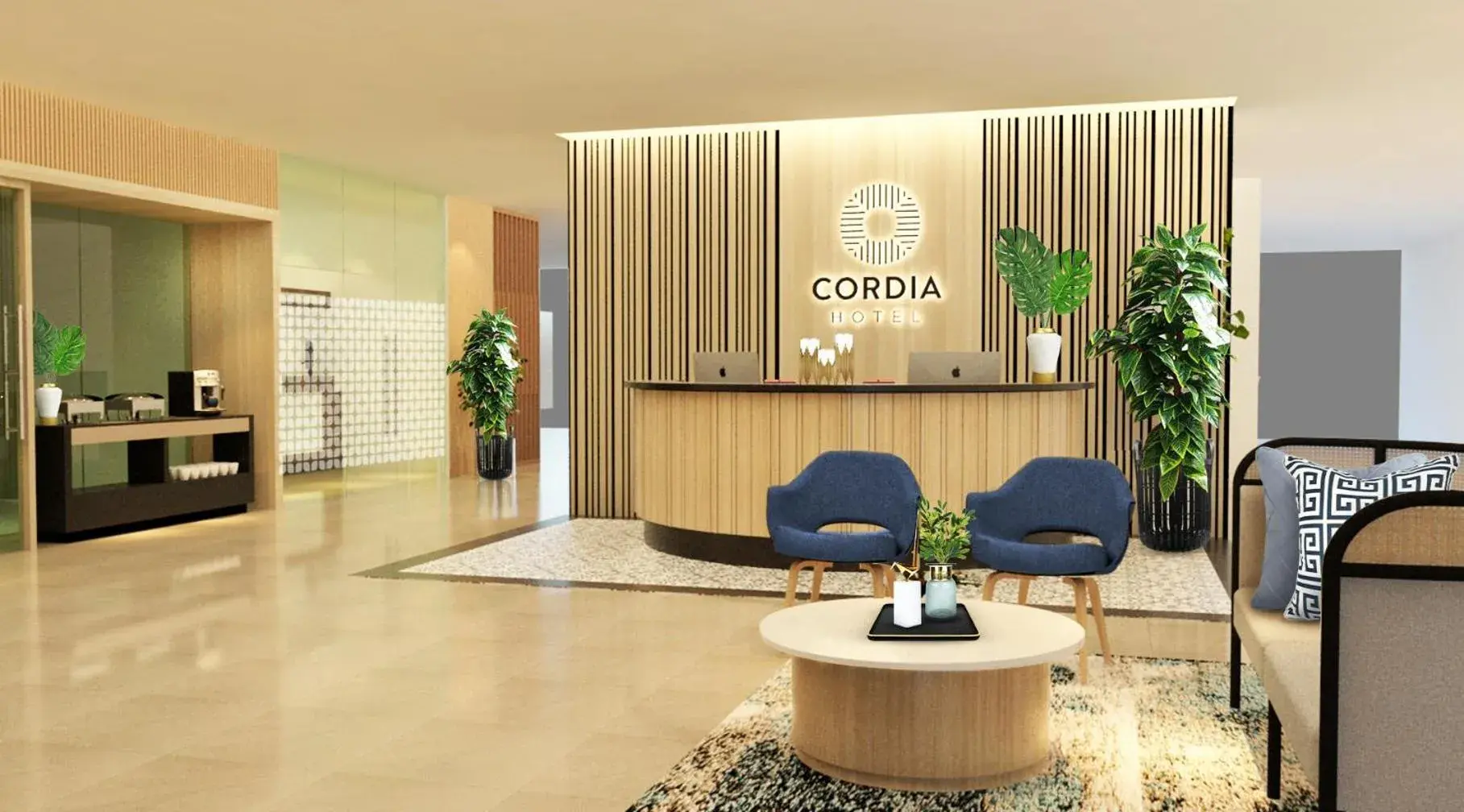 Lobby or reception in Cordia Hotel Yogyakarta - Hotel Dalam Bandara Lobby or reception in Cordia Hotel Yogyakarta - Hotel Dalam Bandara