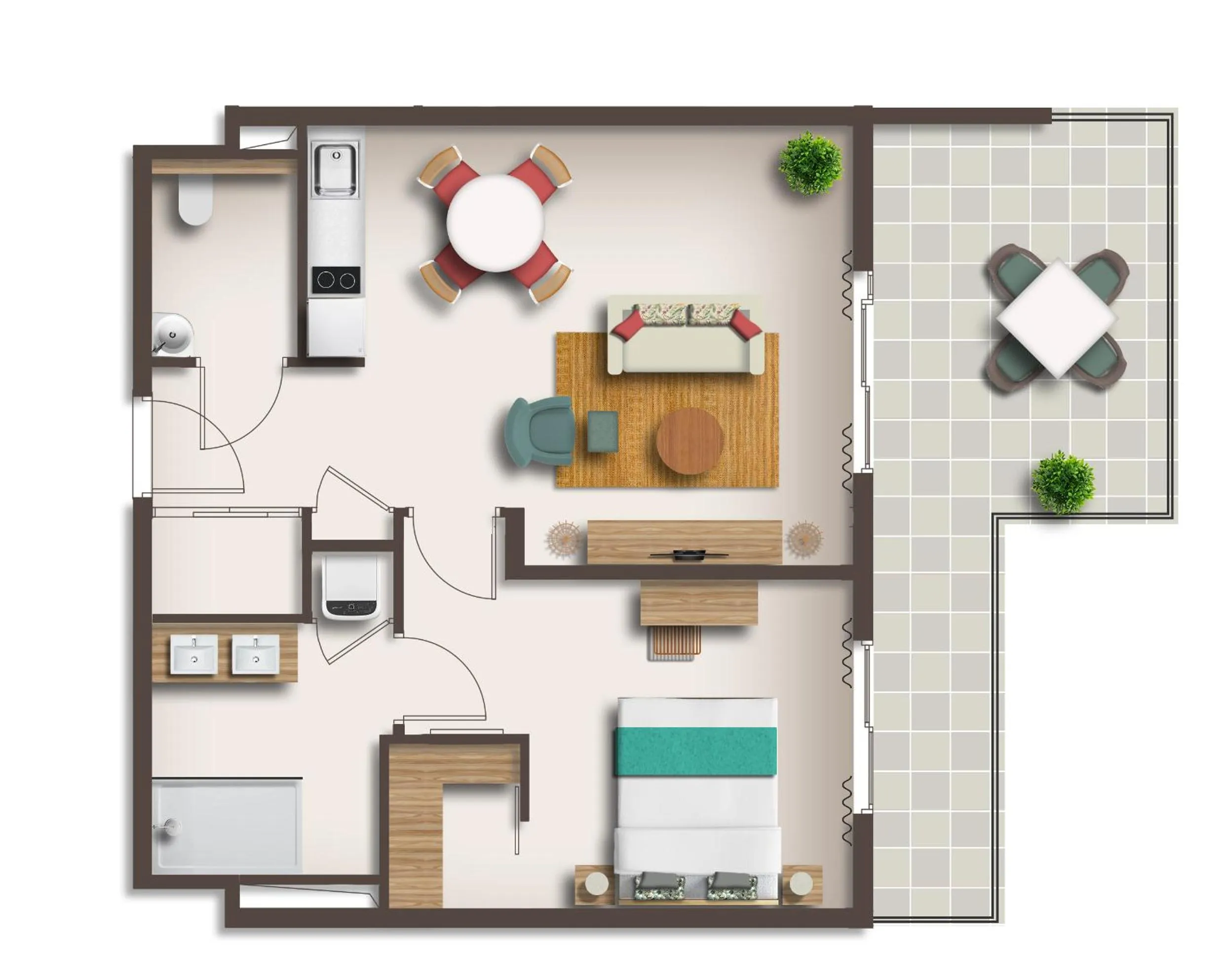 Floor plan in Domaine de Grand Baie