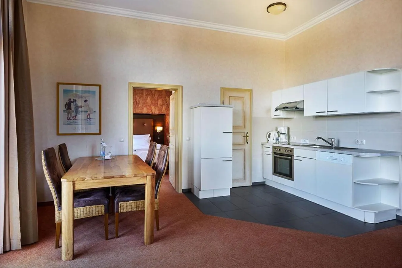 Kitchen or kitchenette in Strandhotel Preussenhof