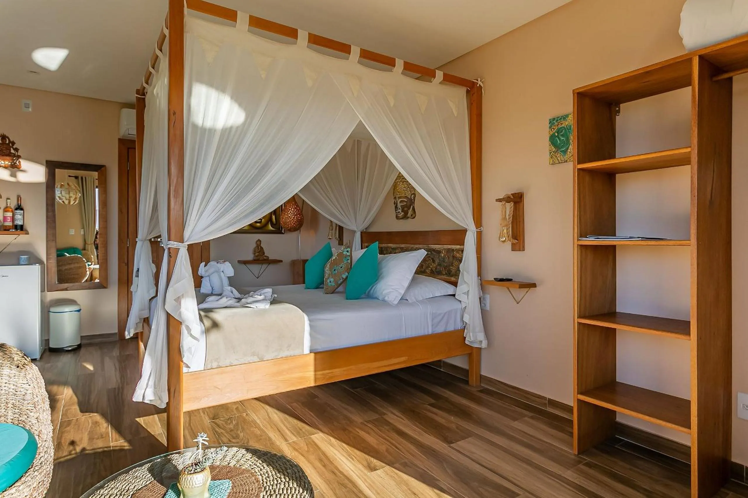 Bedroom, Bed in Shiva Boutique Hotel - Praia do Rosa