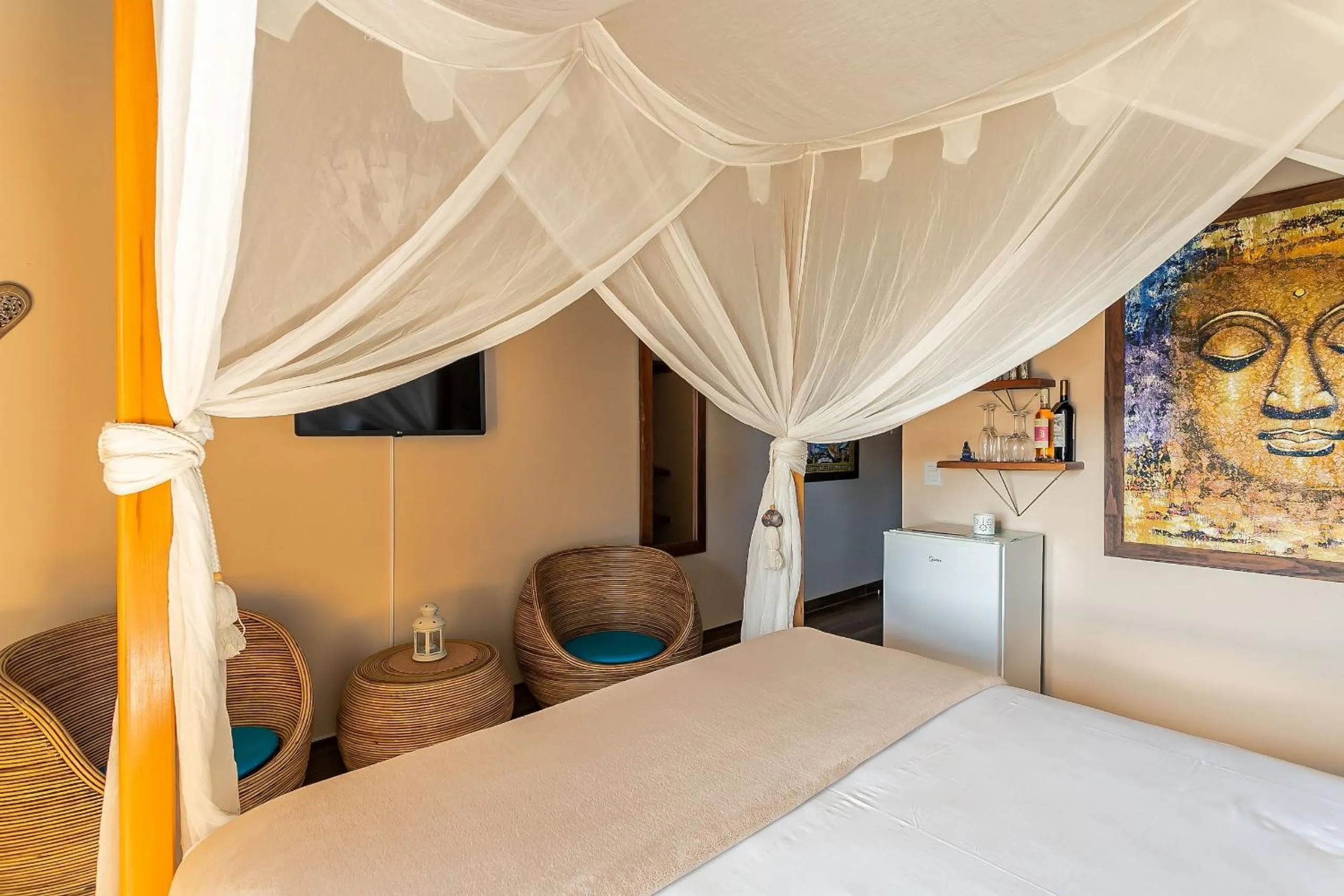 Bedroom, Bed in Shiva Boutique Hotel - Praia do Rosa