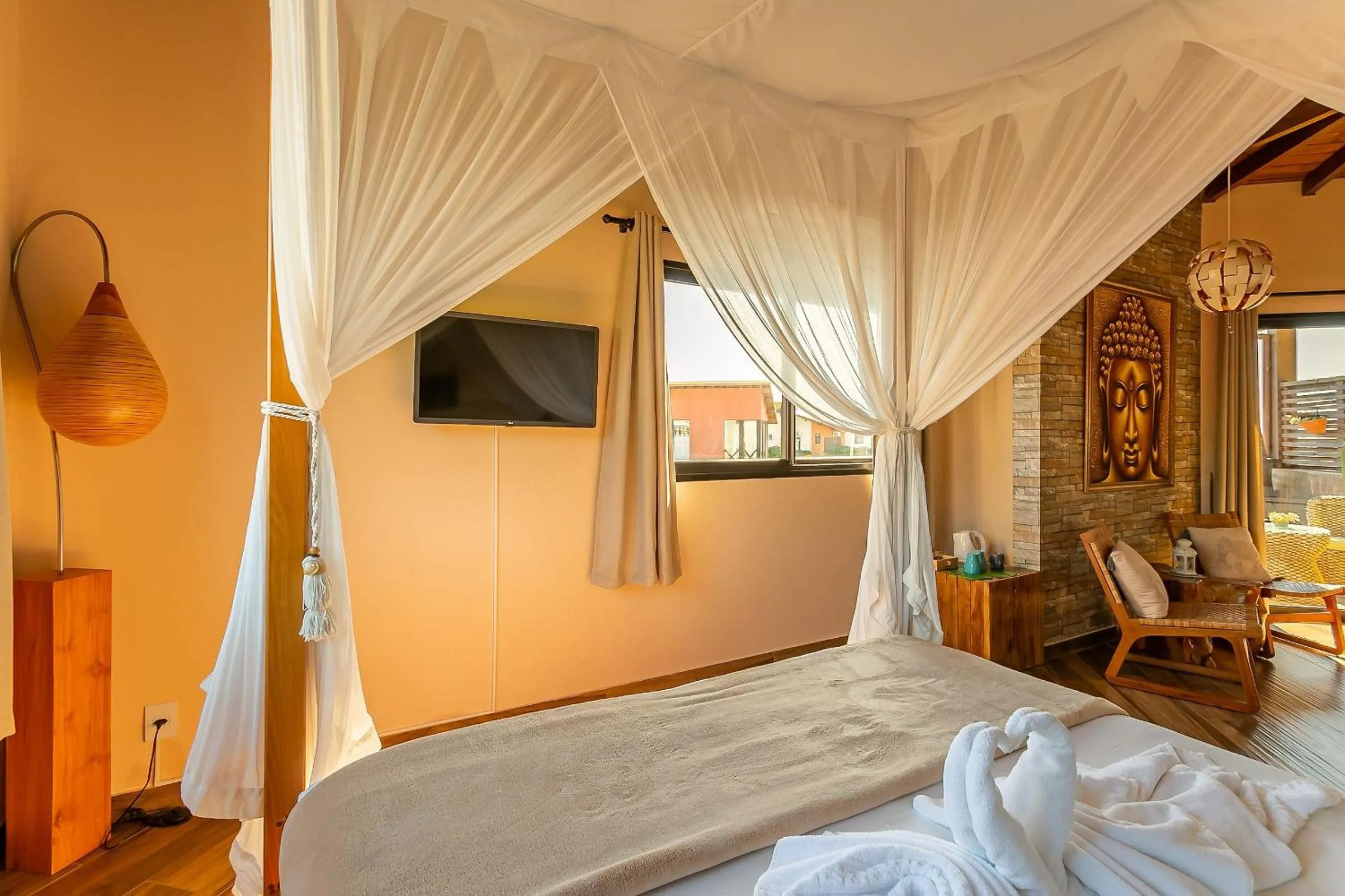 TV and multimedia, Bed in Shiva Boutique Hotel - Praia do Rosa