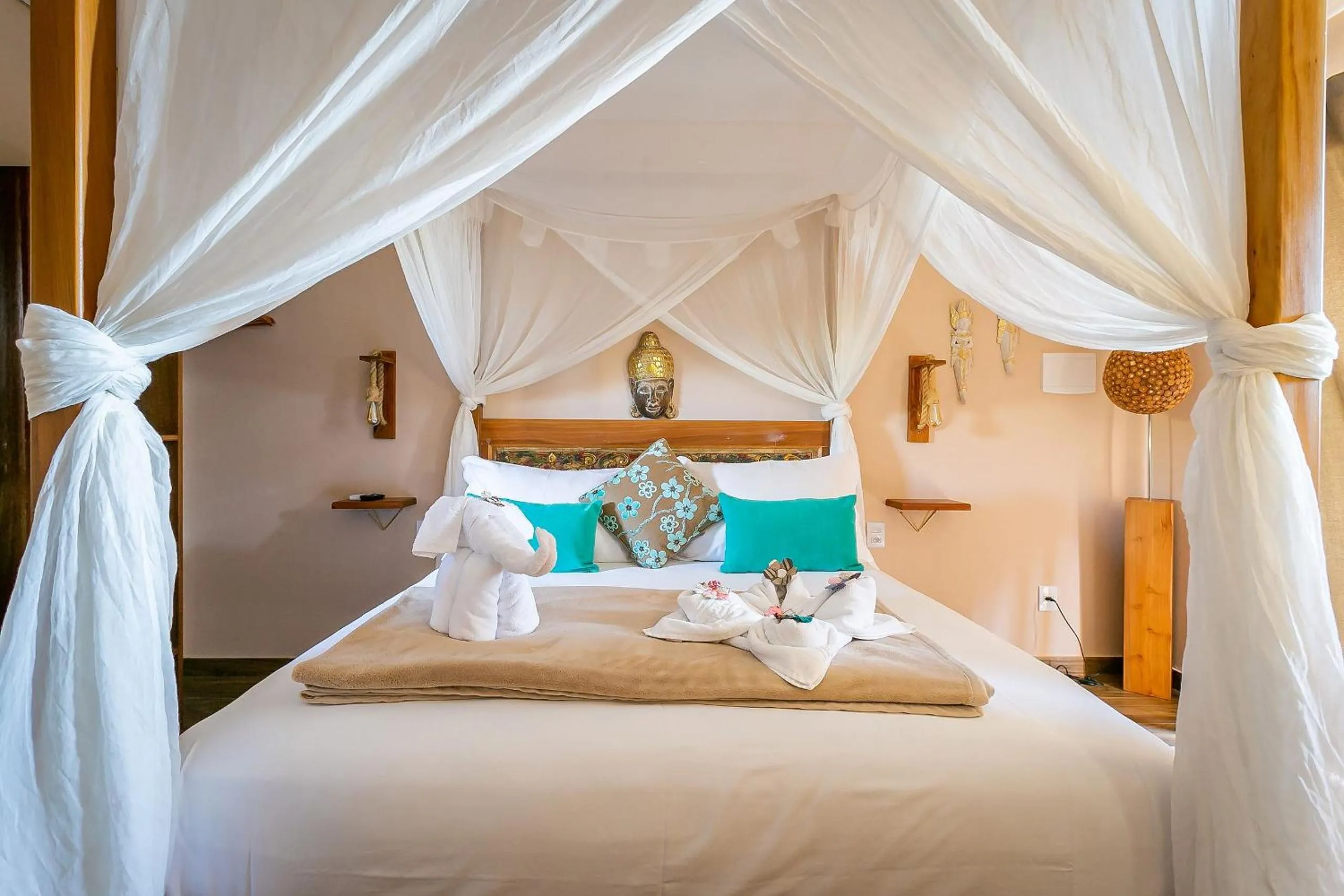 Bedroom, Bed in Shiva Boutique Hotel - Praia do Rosa