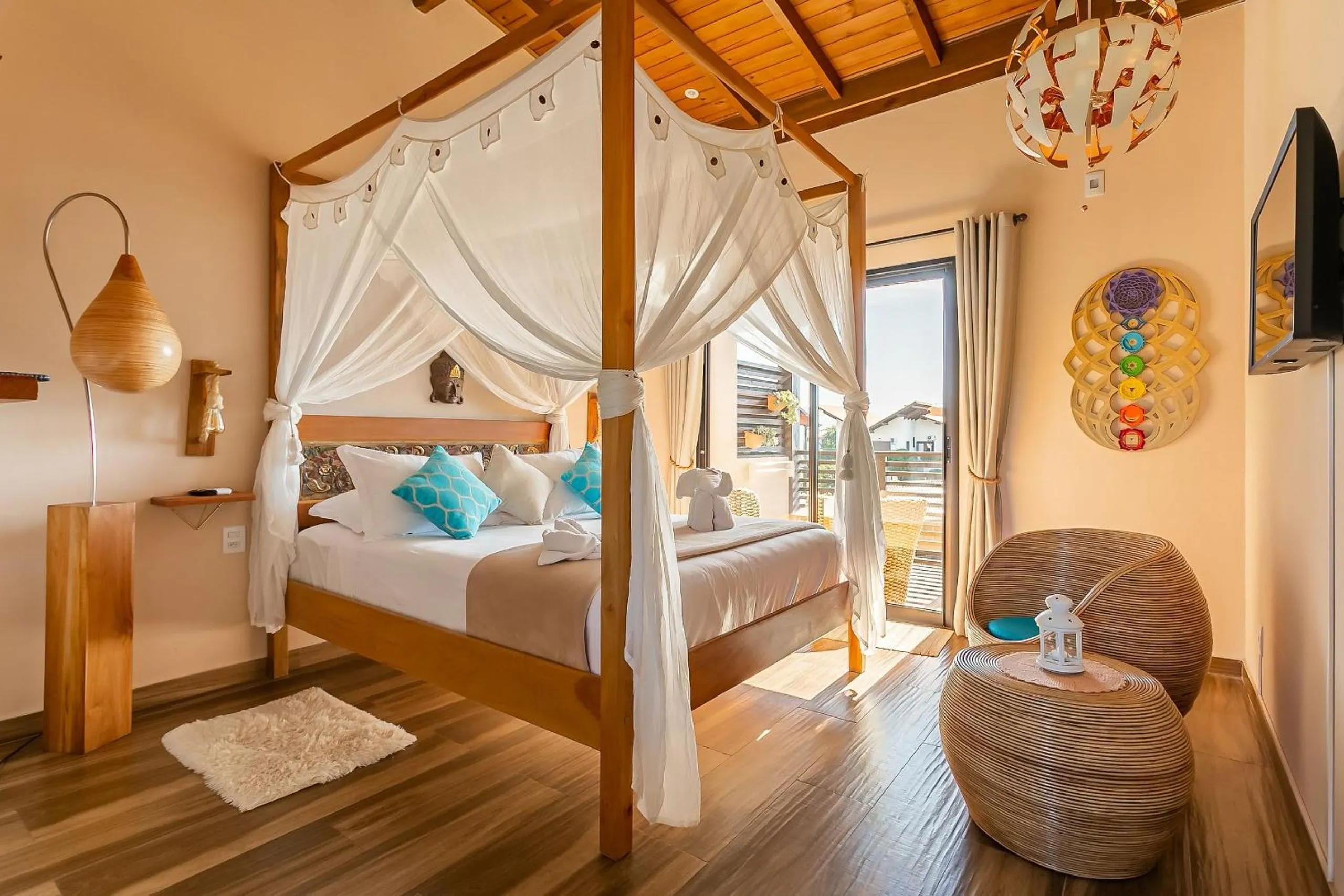 Bedroom, Bed in Shiva Boutique Hotel - Praia do Rosa