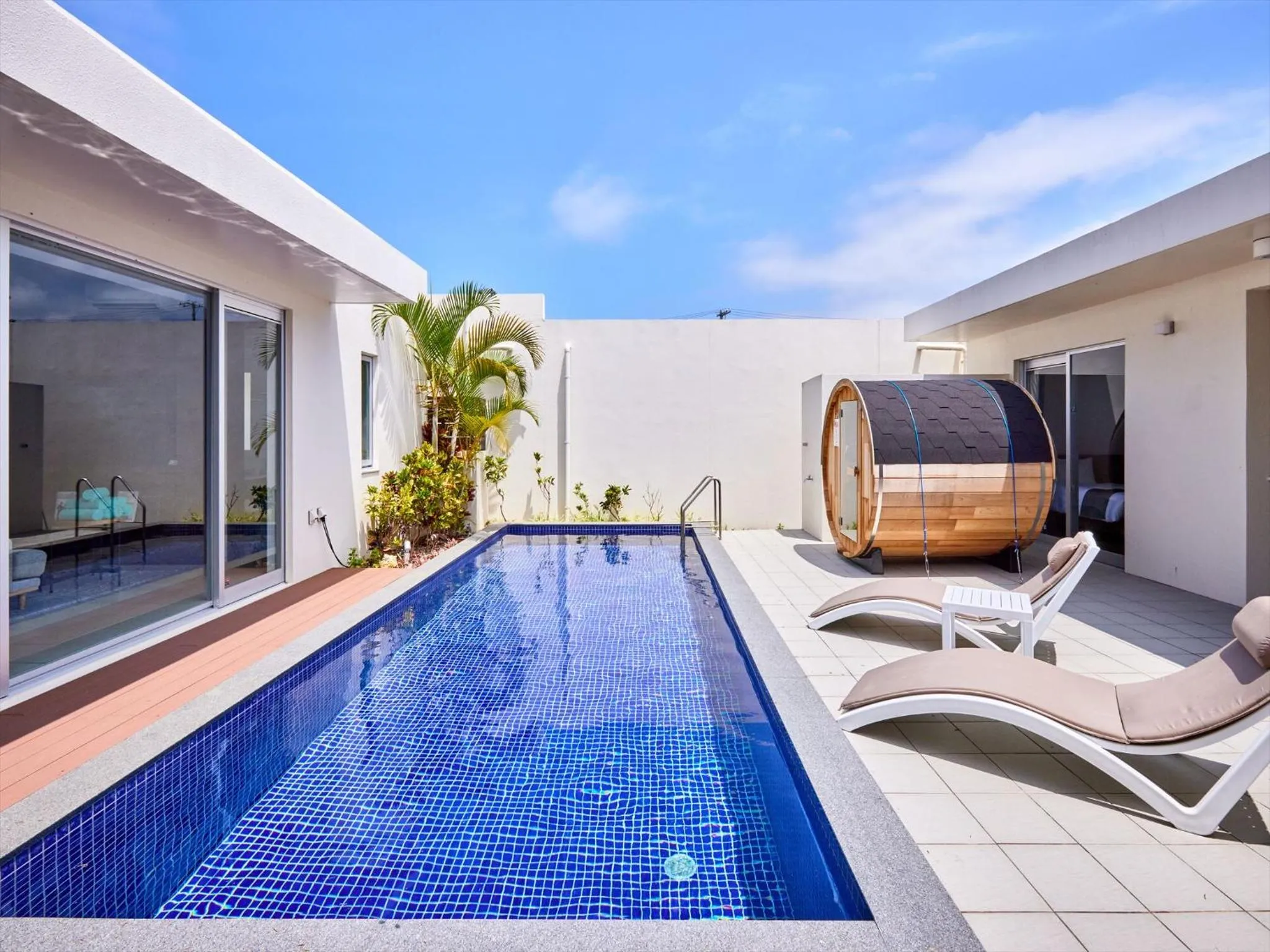 Pool view in The Pool & Sauna Villa MOTOBU