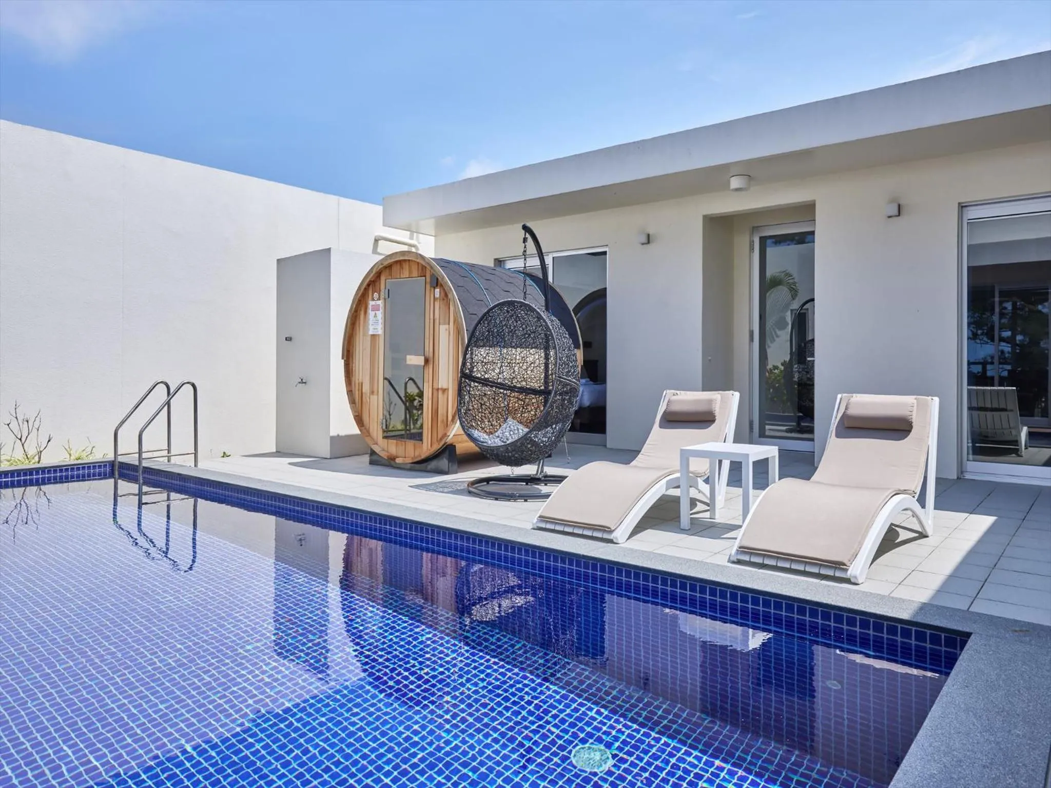 Pool view in The Pool & Sauna Villa MOTOBU