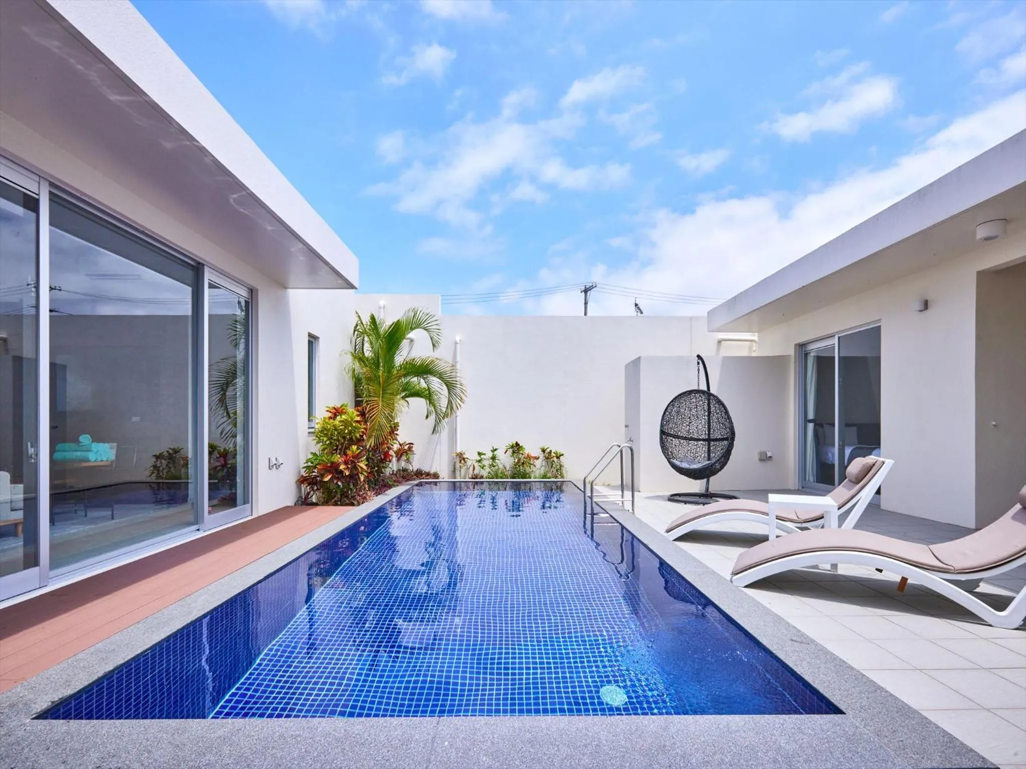 Pool view in The Pool & Sauna Villa MOTOBU