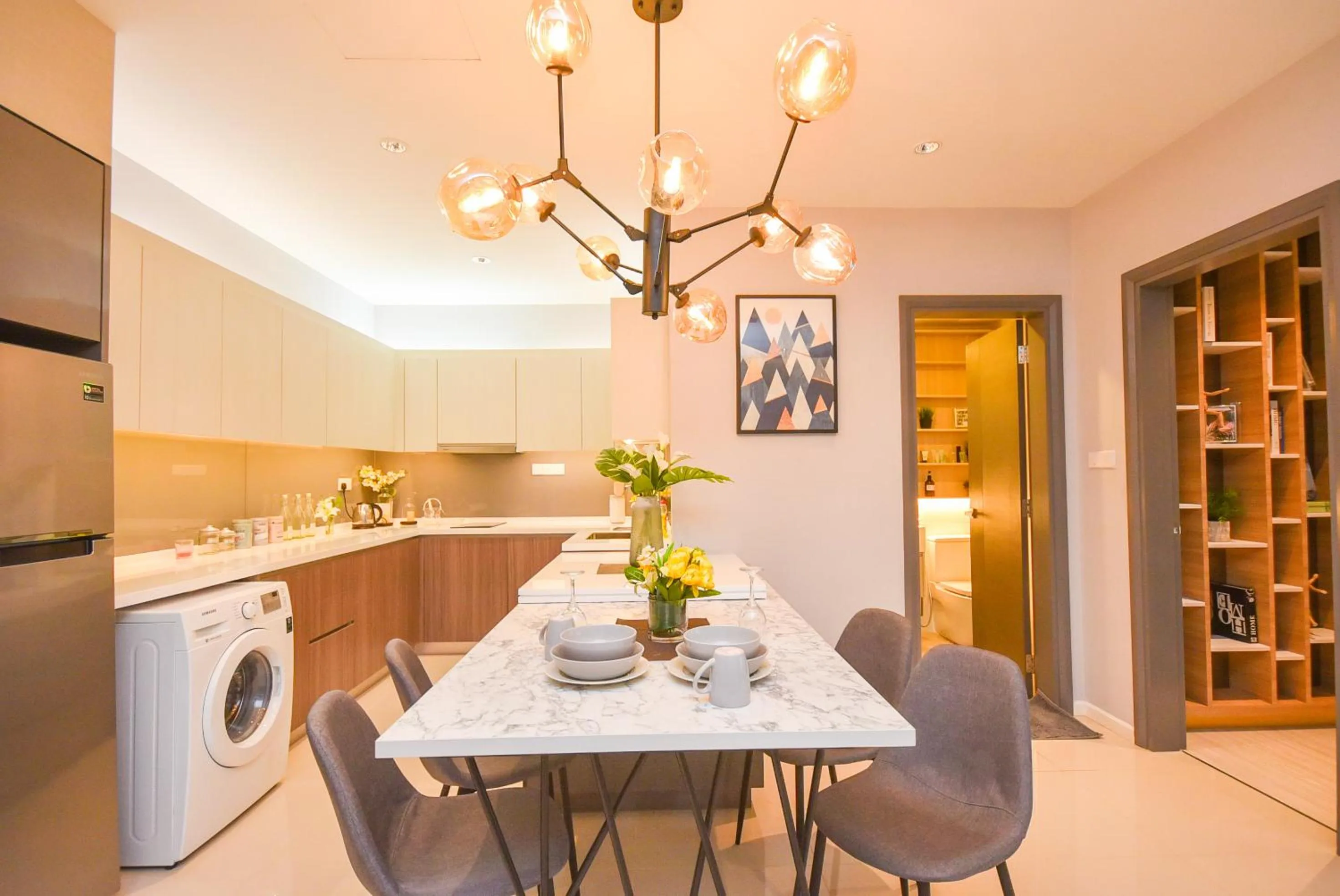 Dining area in Suasana Residence by Nest Home