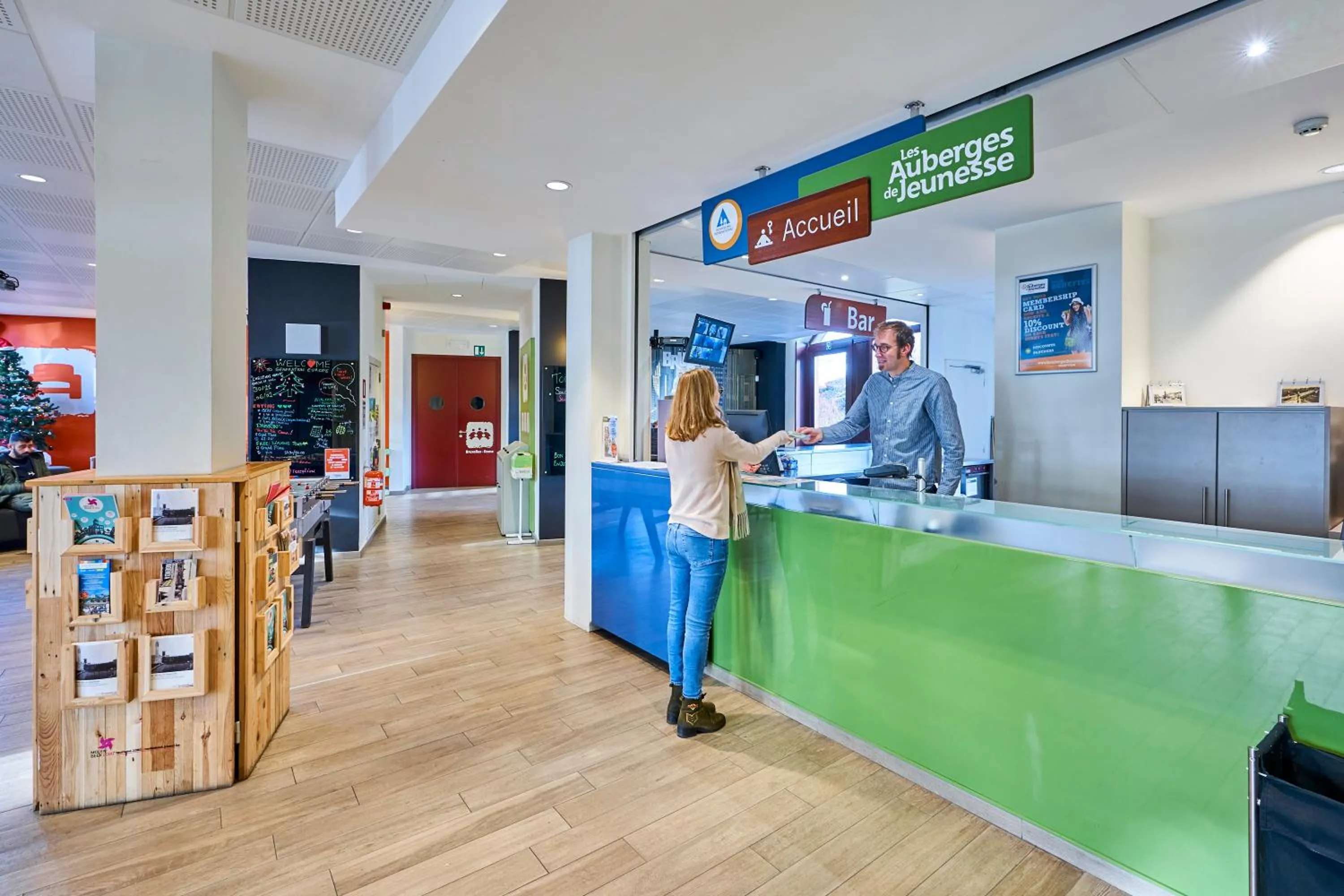 Lobby or reception in HI Brussels Generation Europe Hostel