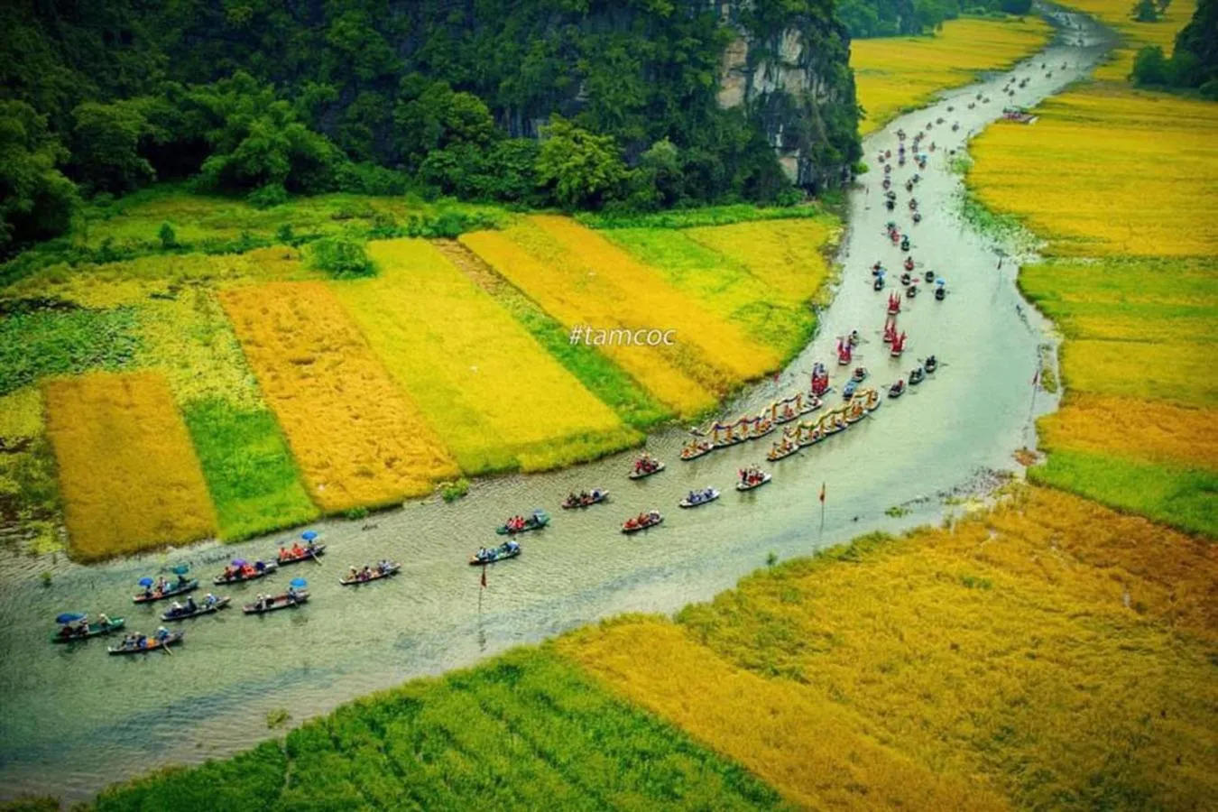 Bird's eye view in Trang An Freedom Hood