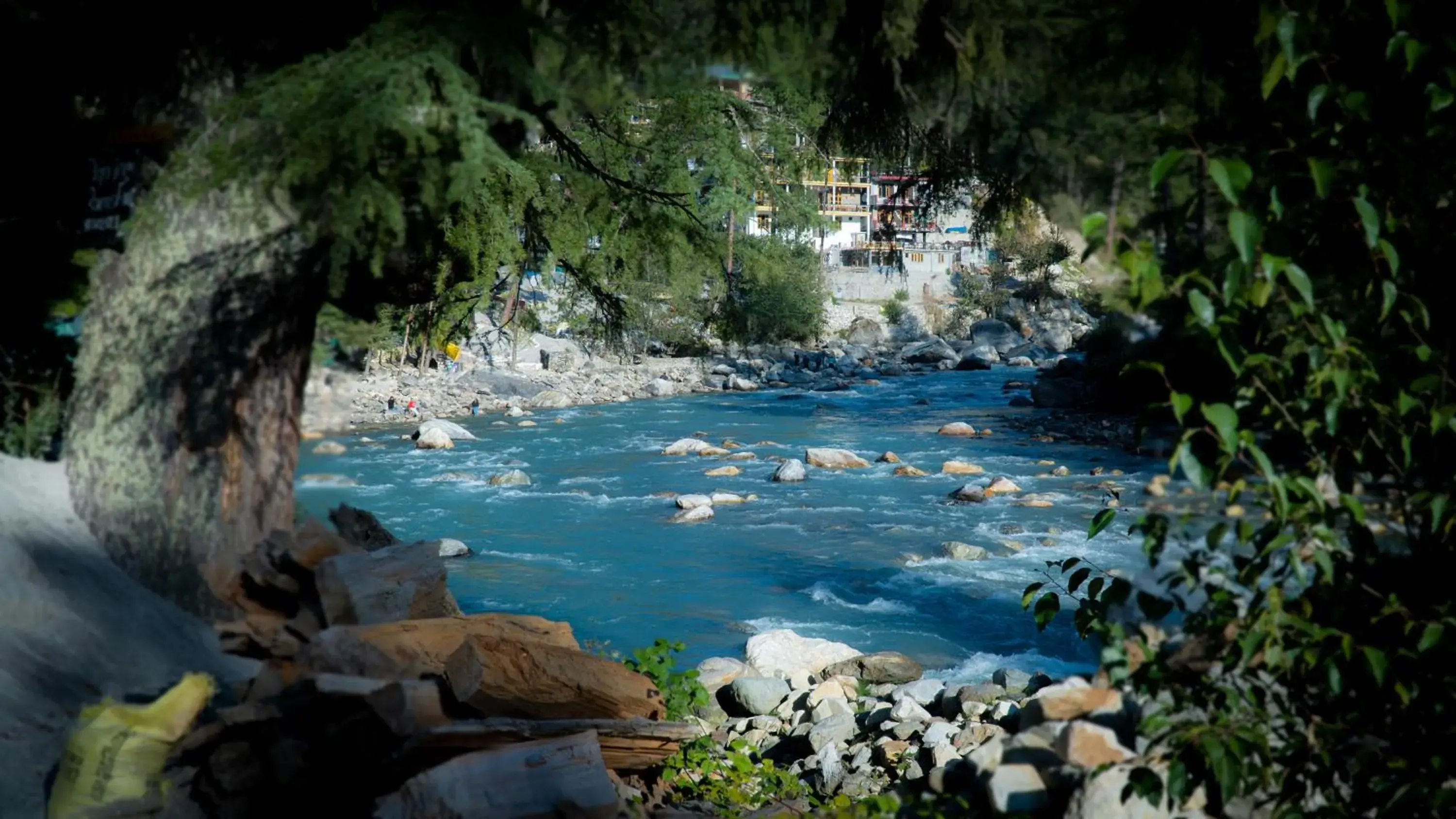 River view in Parvati Kuteer riverside resort River view in Parvati Kuteer riverside resort
