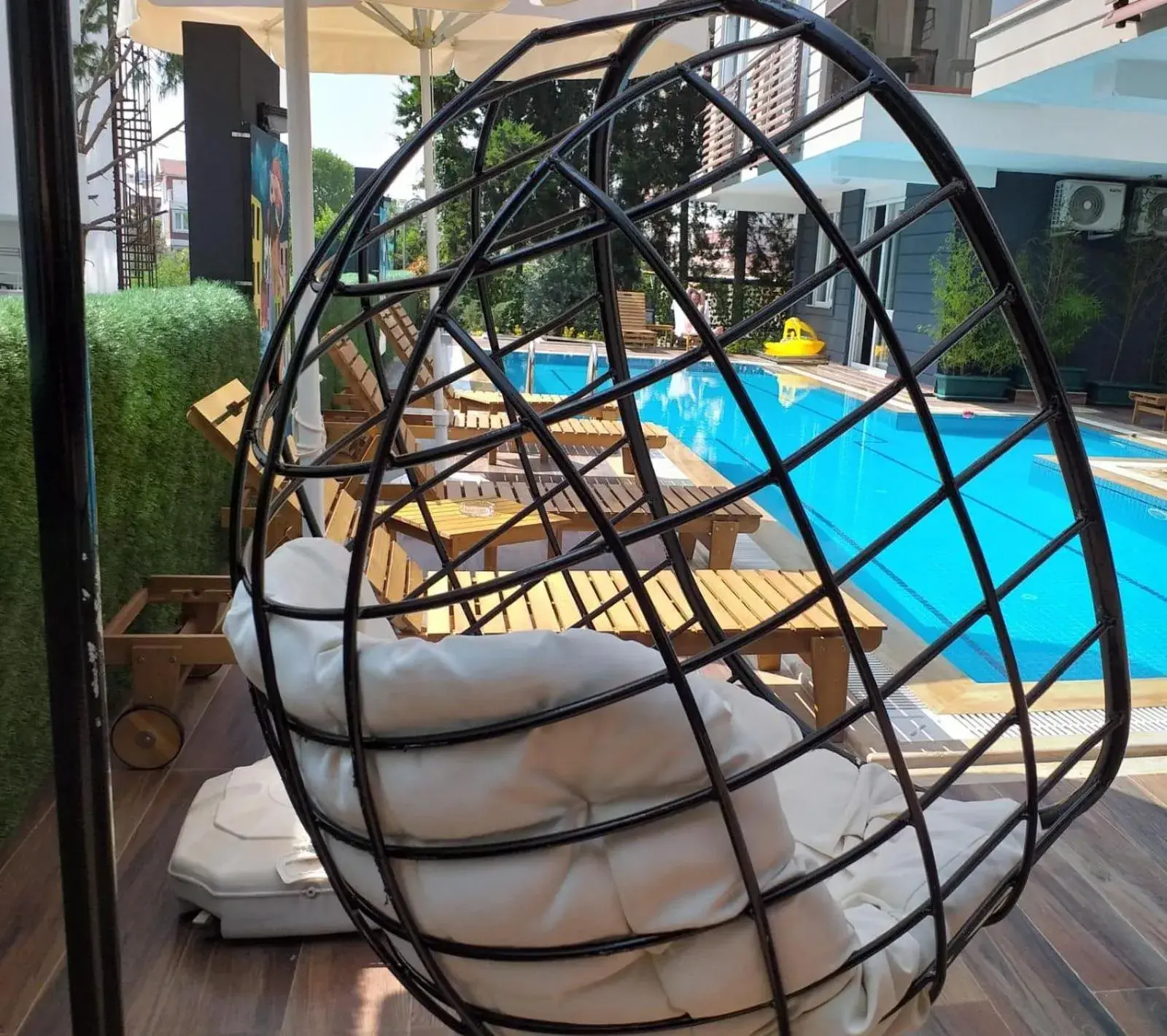 Pool view in Elanis Suites Pool view in Elanis Suites