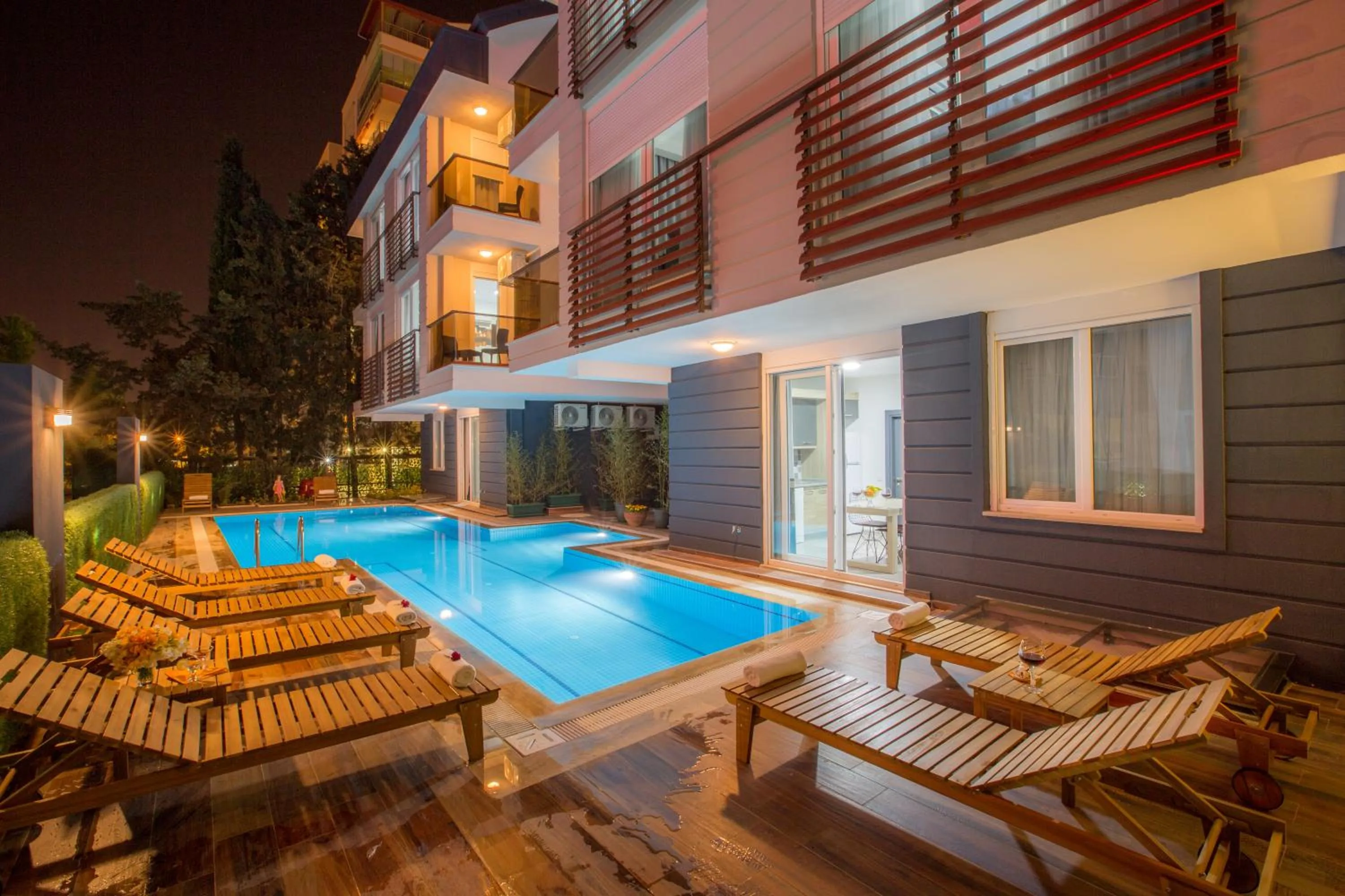 Pool view in Elanis Suites