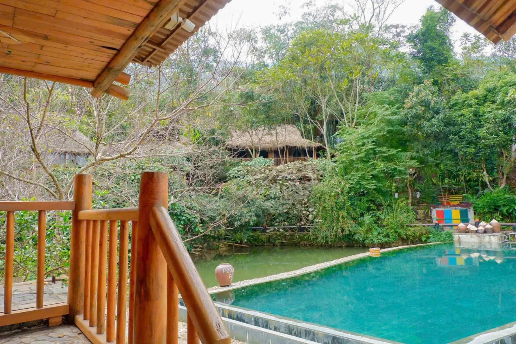 Garden view in Pu Luong Jungle Lodge