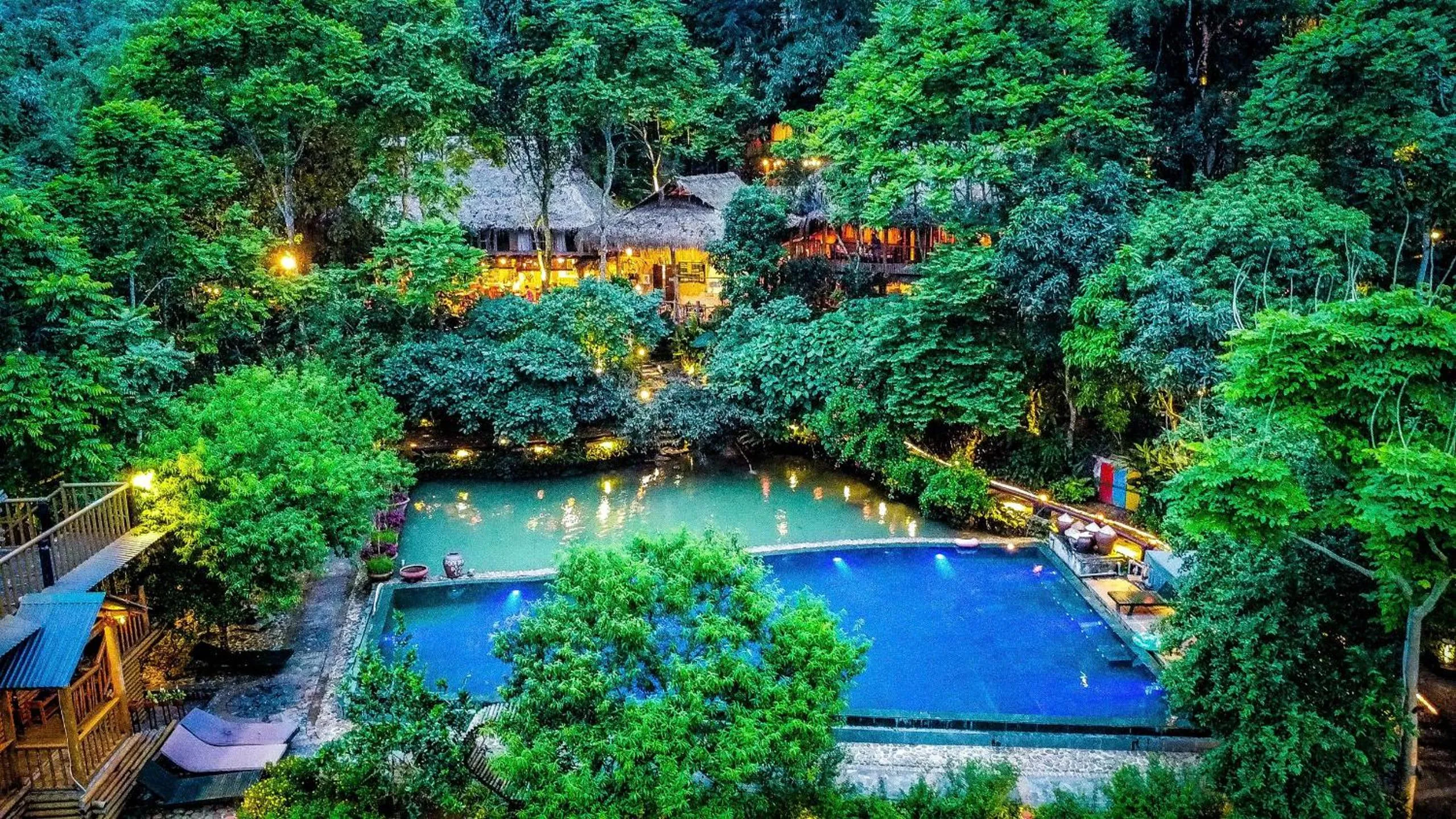 Property building in Pu Luong Jungle Lodge