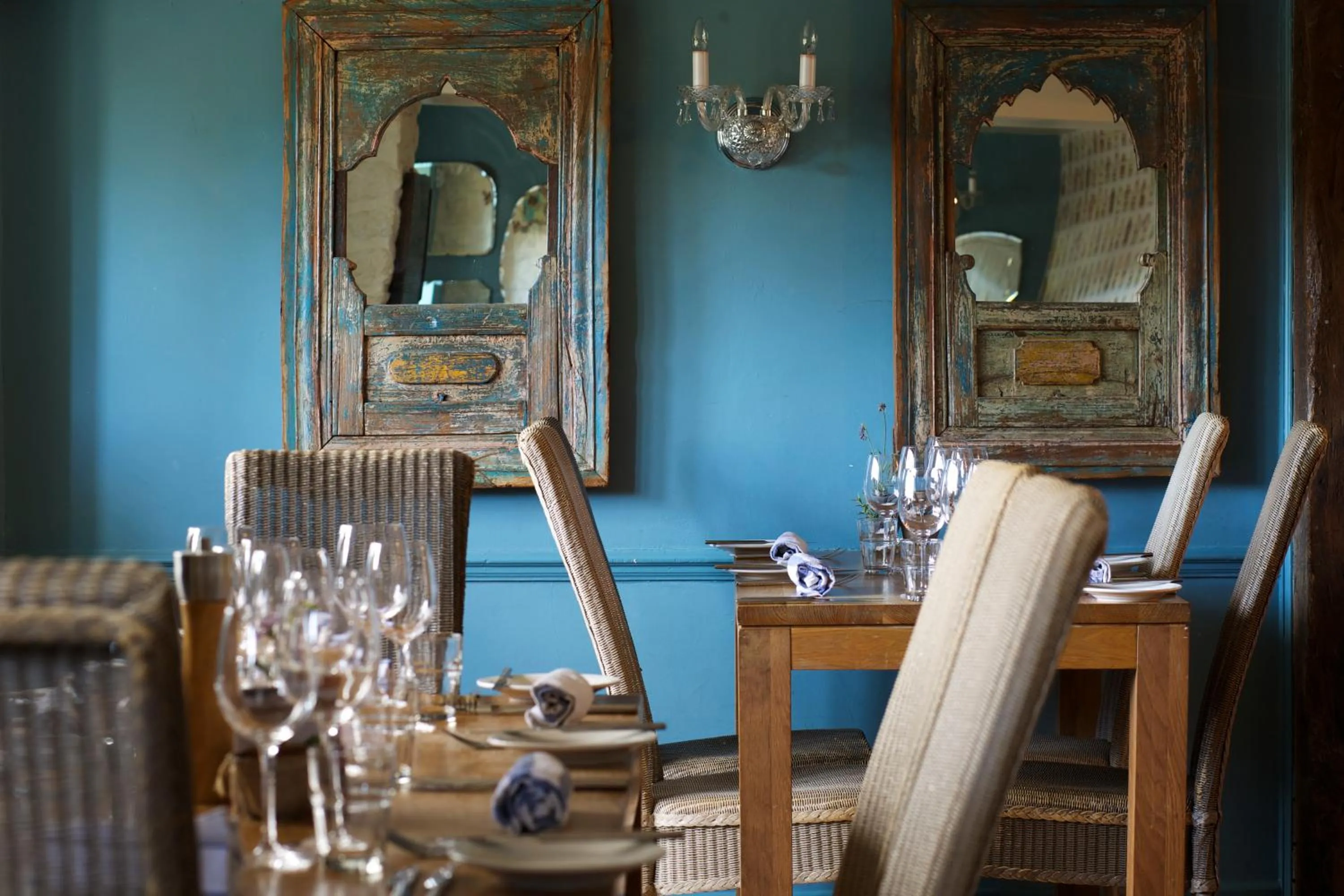 Dining area in The Wheatsheaf Combe Hay