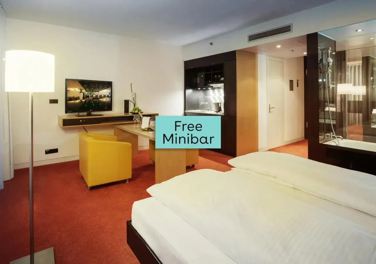 Bed in INNSiDE by Meliá Düsseldorf Seestern Bed in INNSiDE by Meliá Düsseldorf Seestern