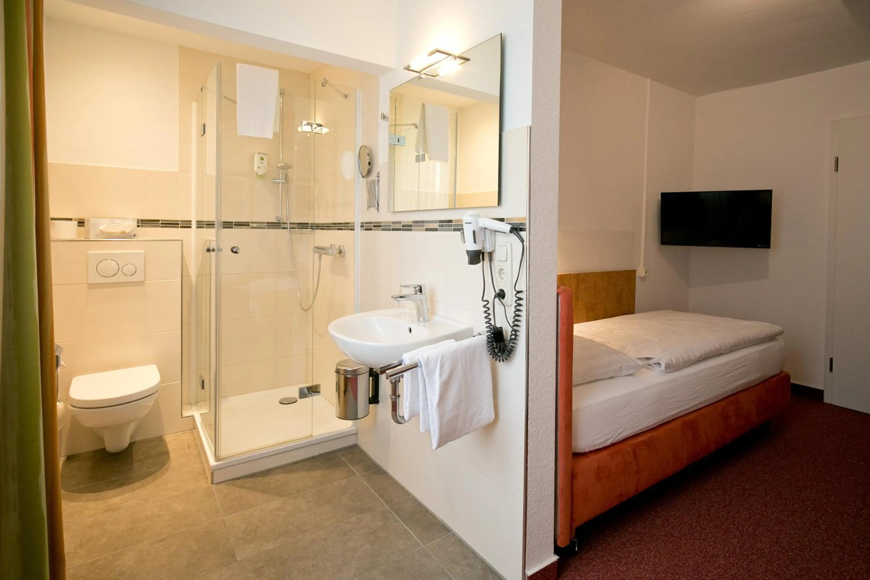 Bathroom, Bed in Mariaweiler Hof