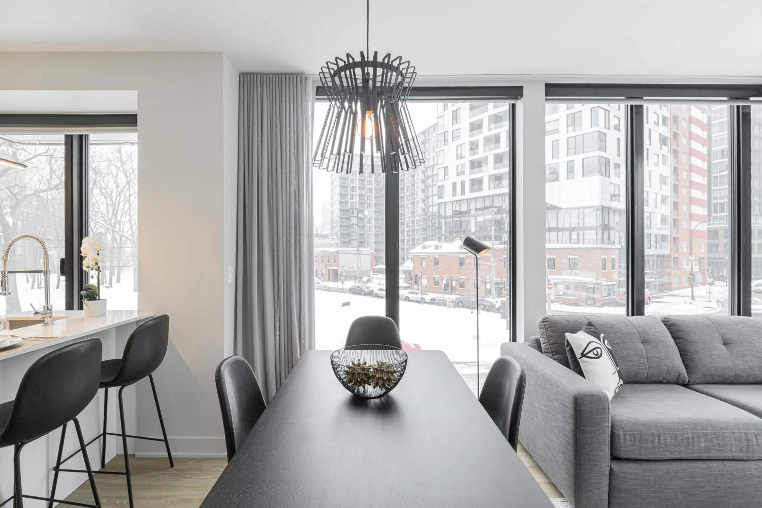 Living room in Griffintown Hôtel