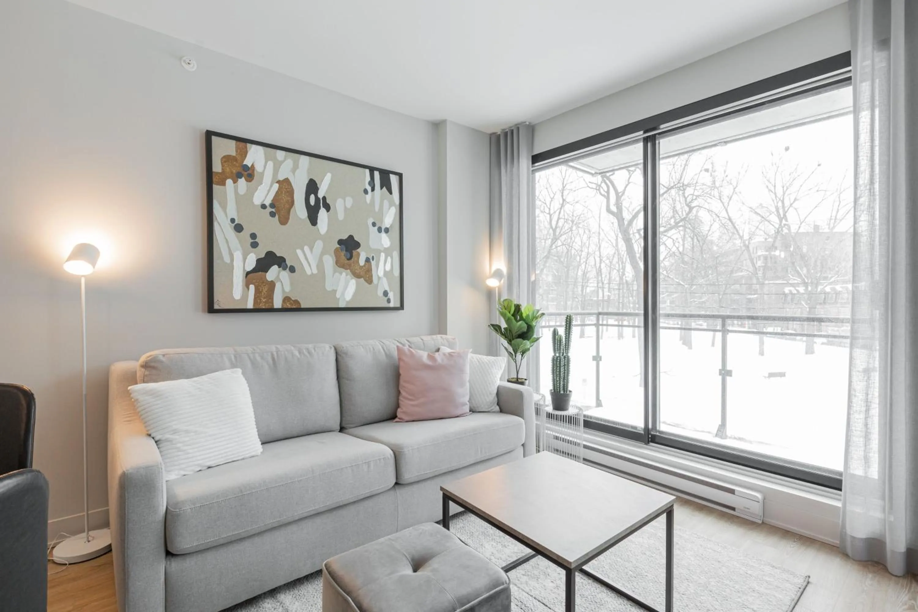 Living room in Griffintown Hôtel