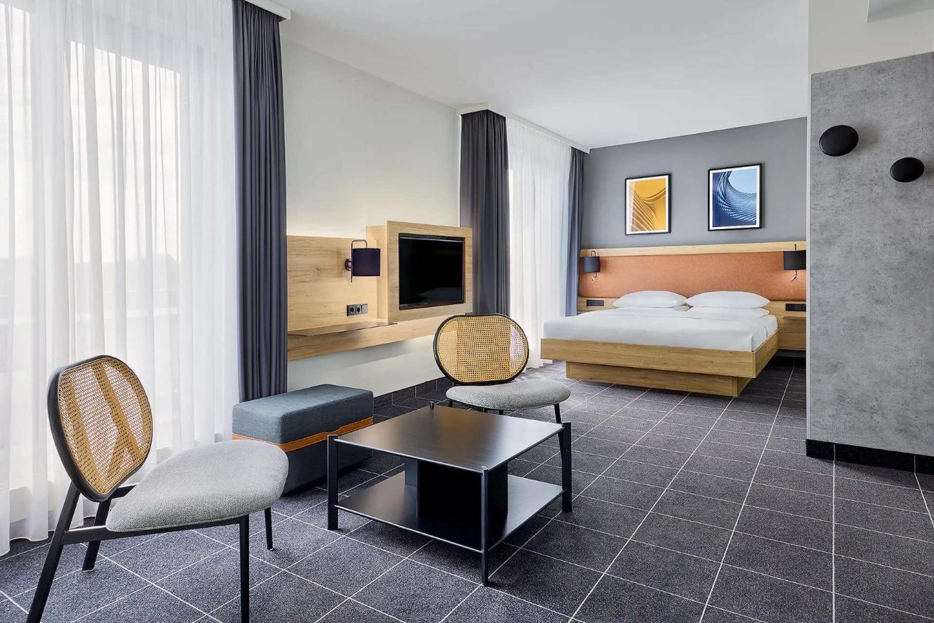 Bedroom, Bed in Four Points Flex by Sheraton Ratingen Düsseldorf Airport