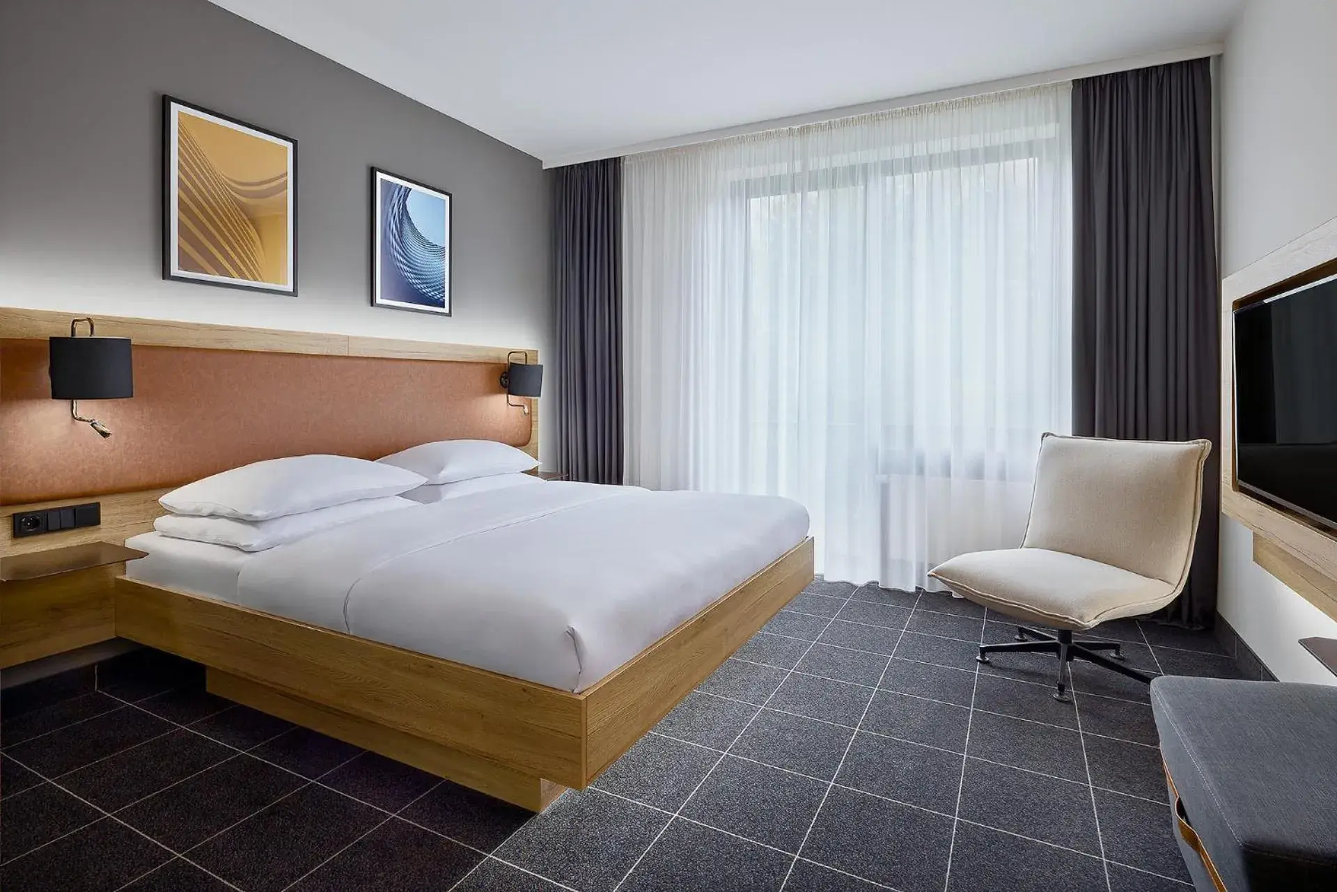 Bedroom, Bed in Four Points Flex by Sheraton Ratingen Düsseldorf Airport Bedroom, Bed in Four Points Flex by Sheraton Ratingen Düsseldorf Airport