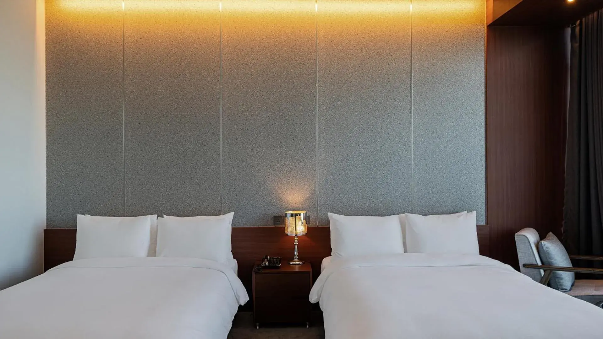 Bed in Hotel JCS Yeosu Bed in Hotel JCS Yeosu