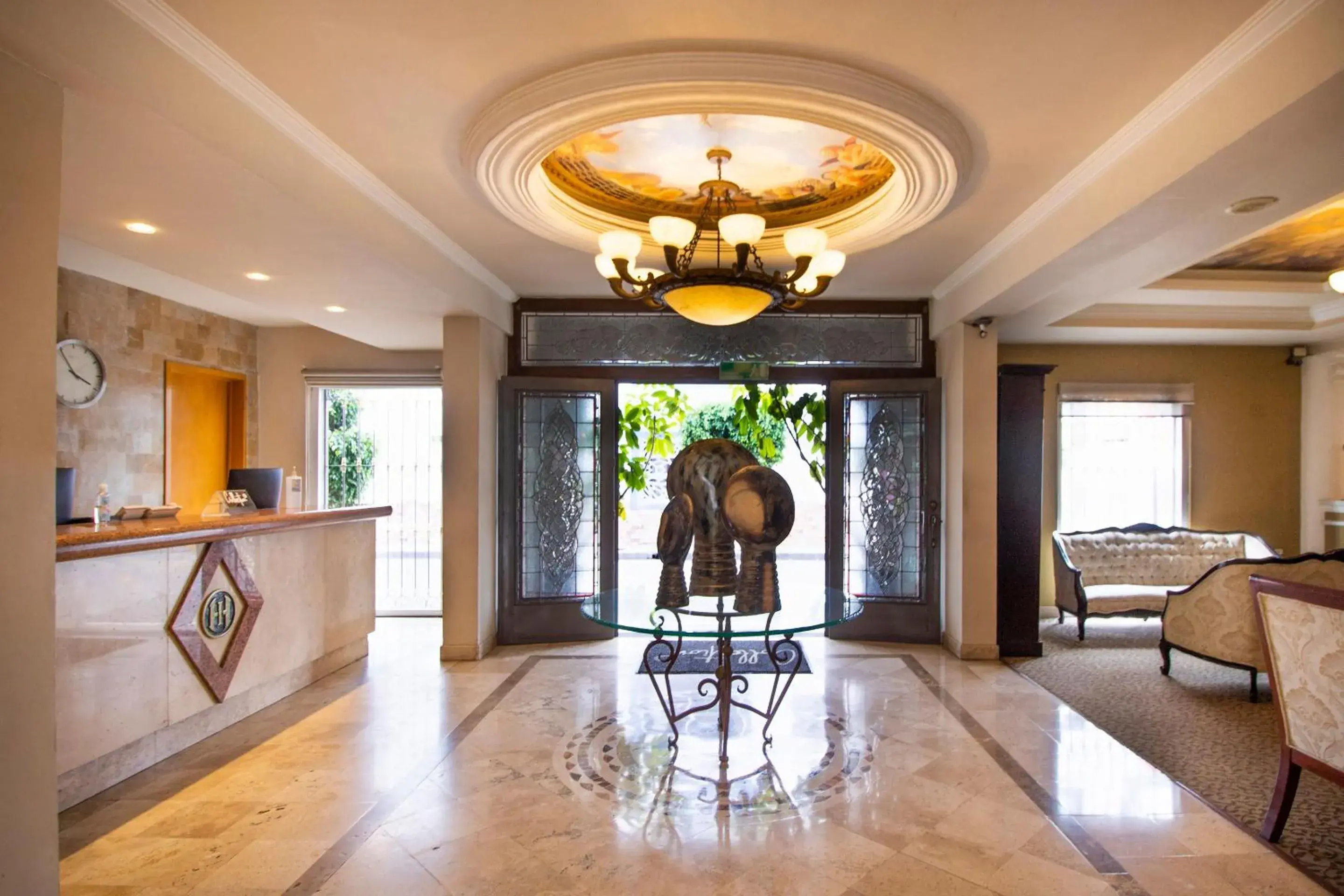 Lobby or reception in Hotel Las Iglesias, Cholula Lobby or reception in Hotel Las Iglesias, Cholula