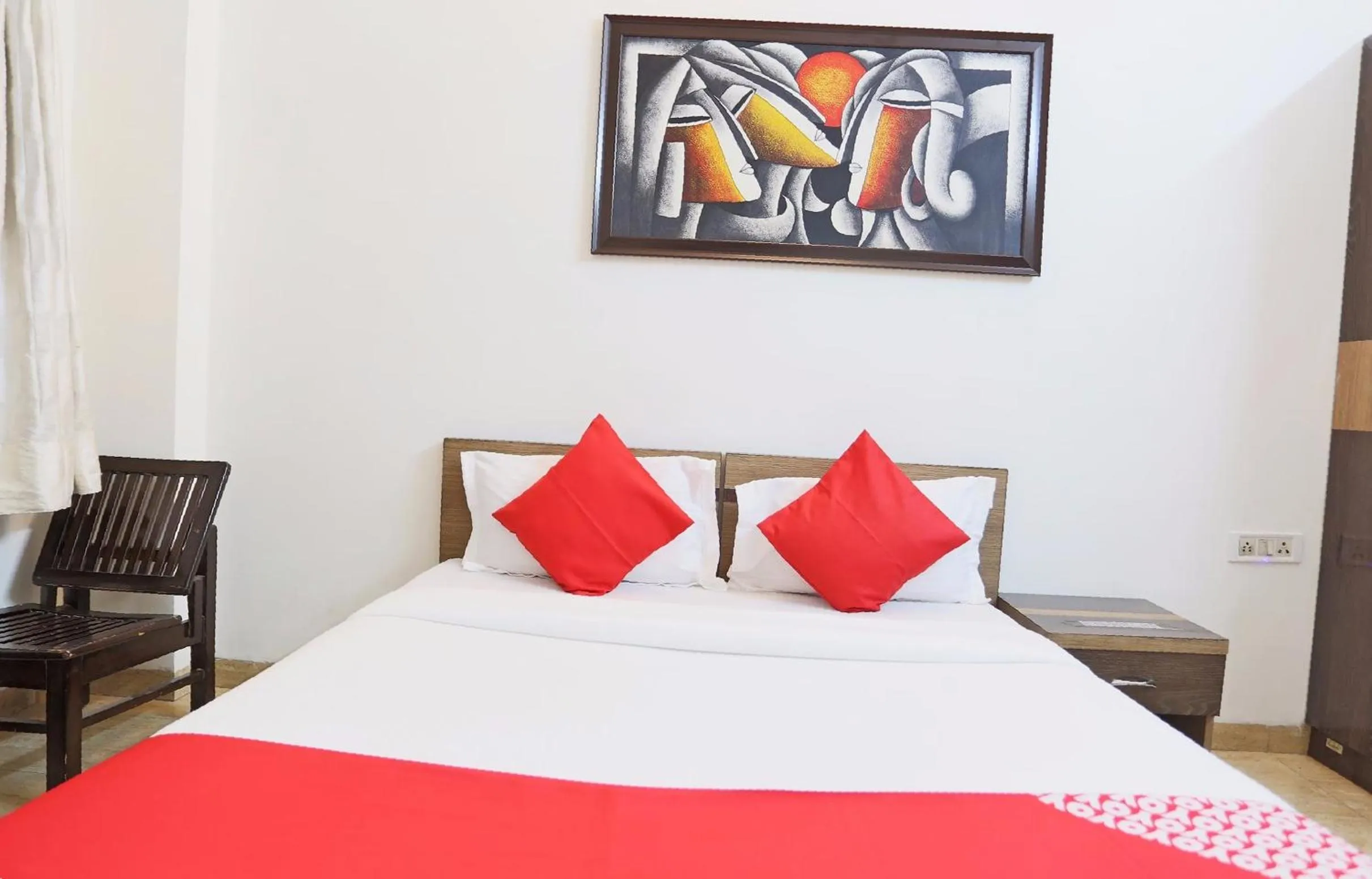 Bedroom, Bed in Hotel O New Raj Kamal