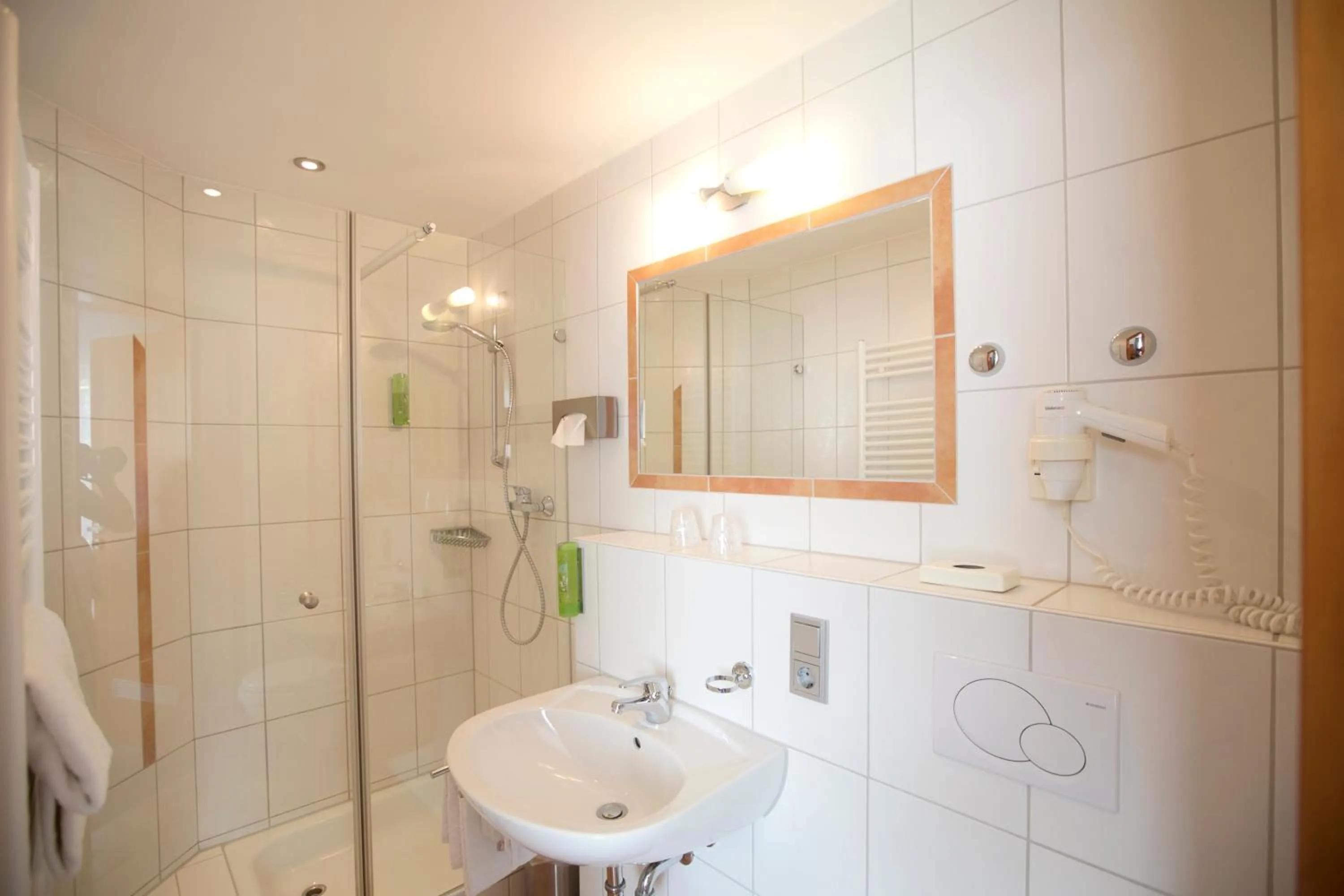 Bathroom in Neumaiers Hirsch -Gasthof und Landhotel