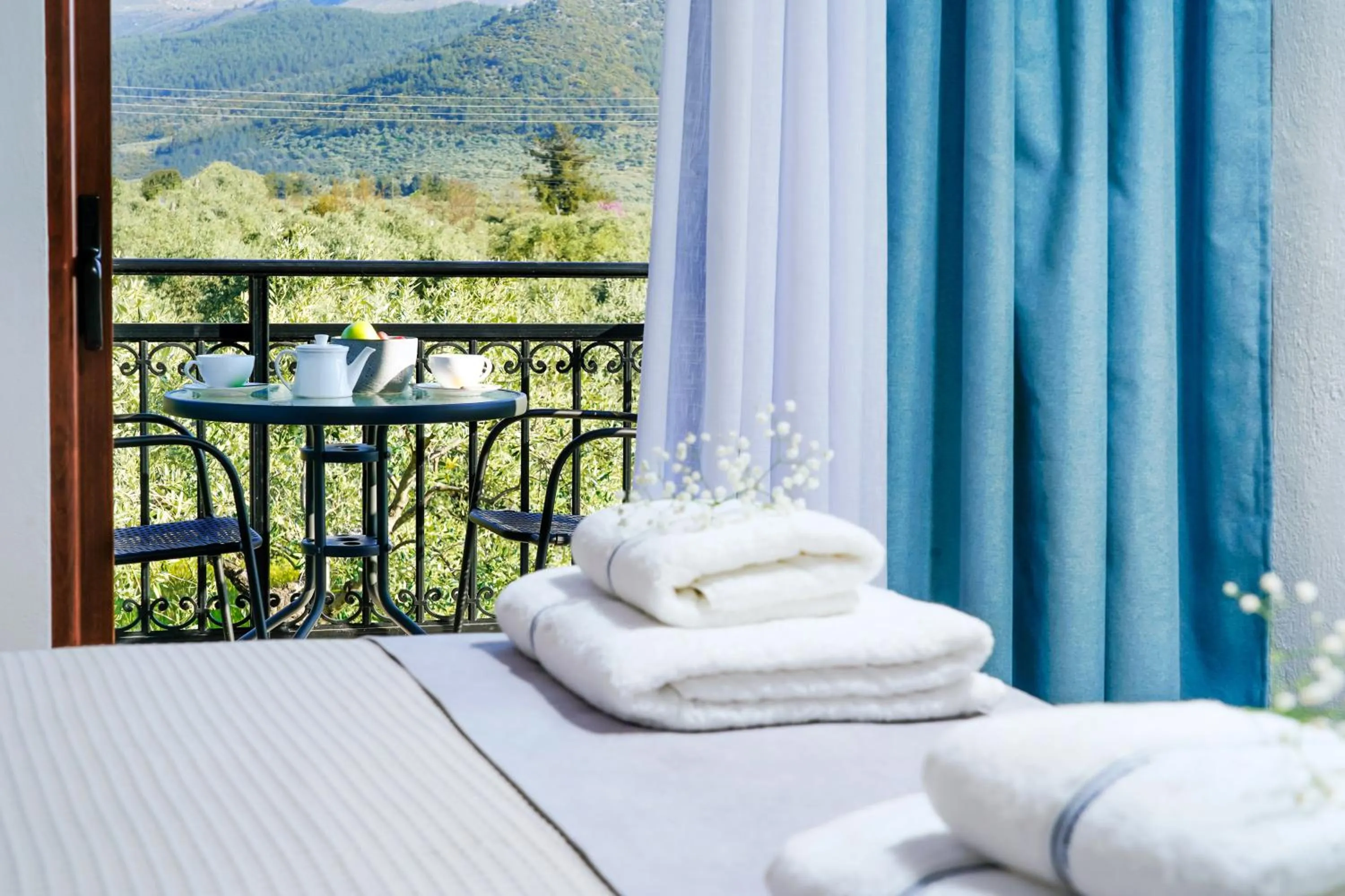 Balcony/Terrace, Bed in Nefeli Fresh Hotel by Del Mare