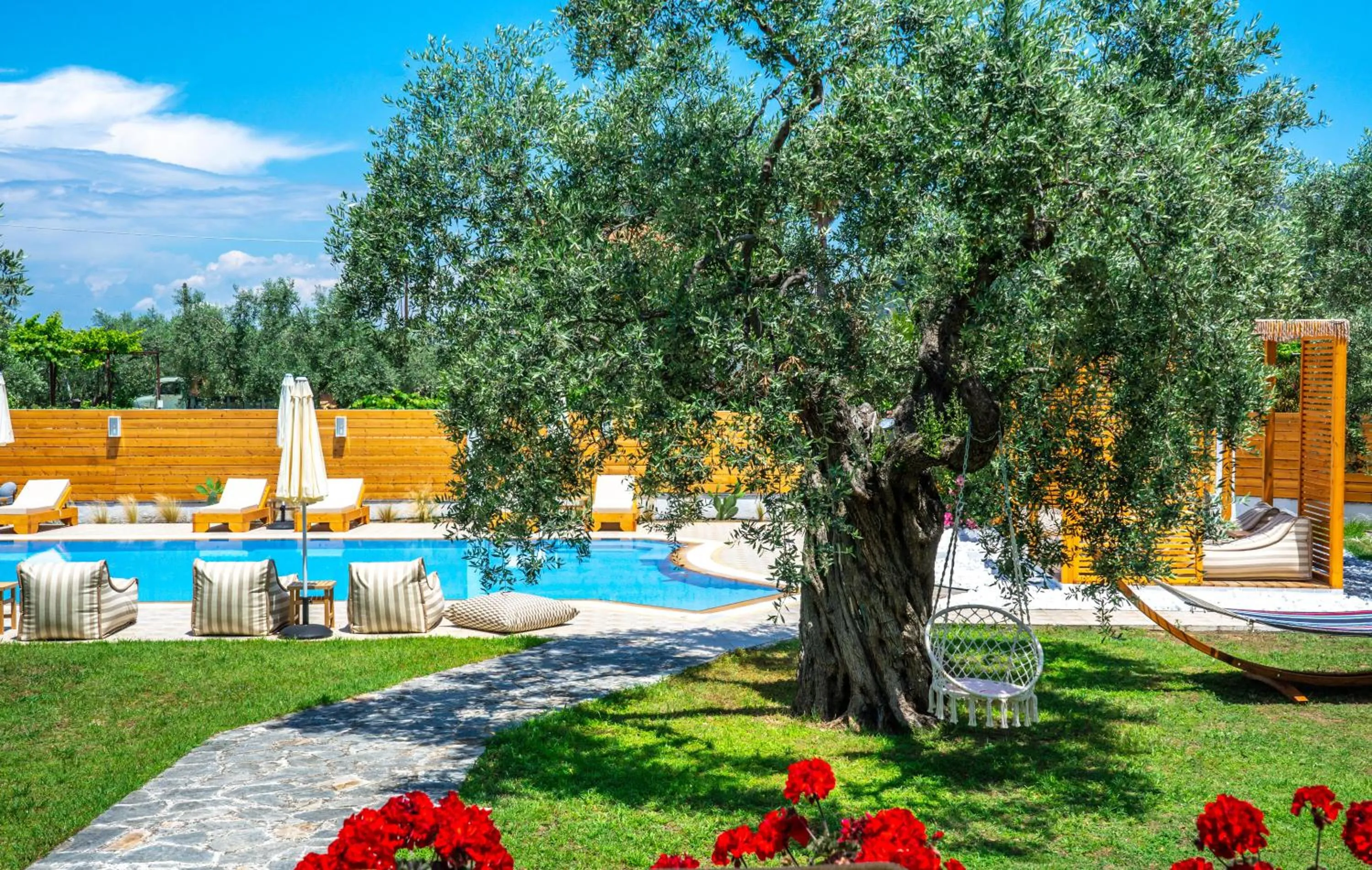 Pool view in Nefeli Fresh Hotel by Del Mare