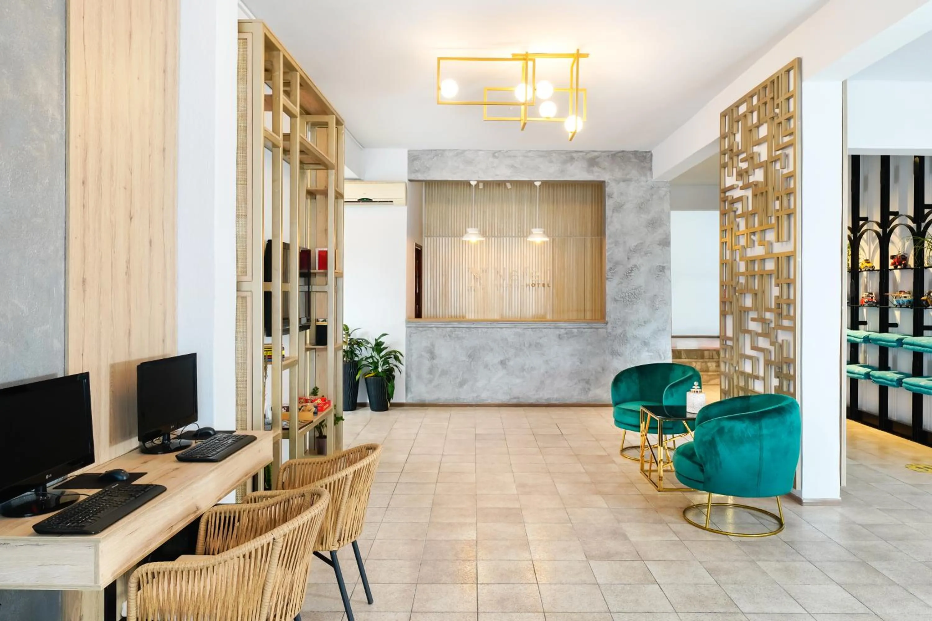 Lobby or reception in Nefeli Fresh Hotel by Del Mare