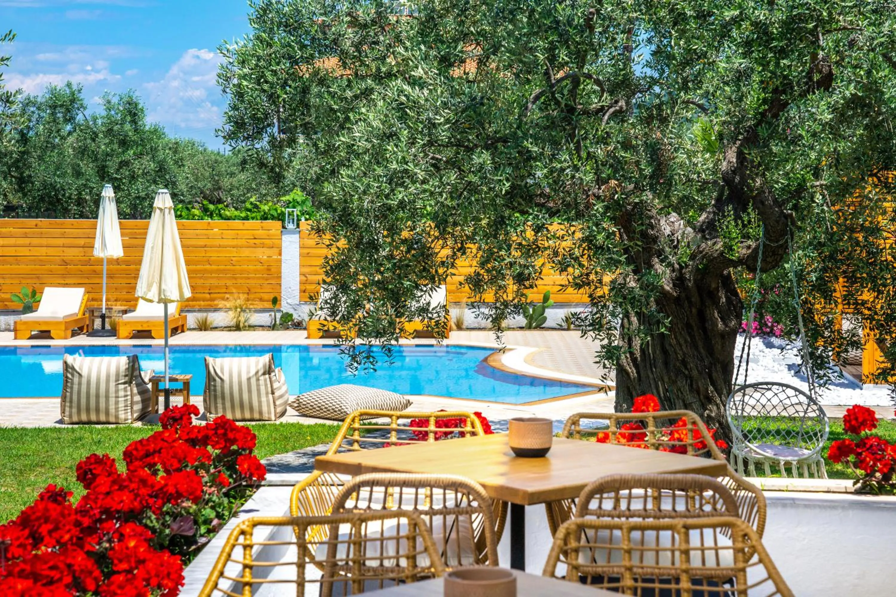 Pool view in Nefeli Fresh Hotel by Del Mare